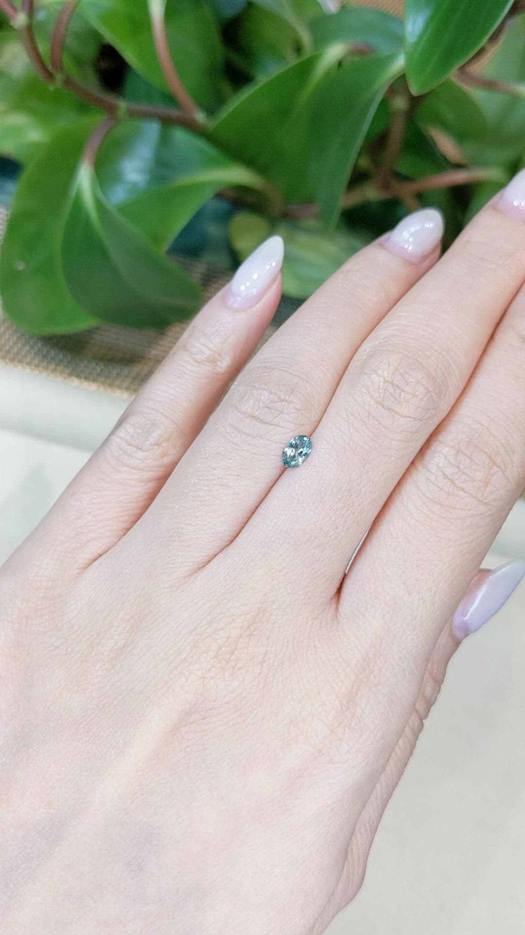 0.40 Ct. Bluish Grey Sapphire from Montana Size Video