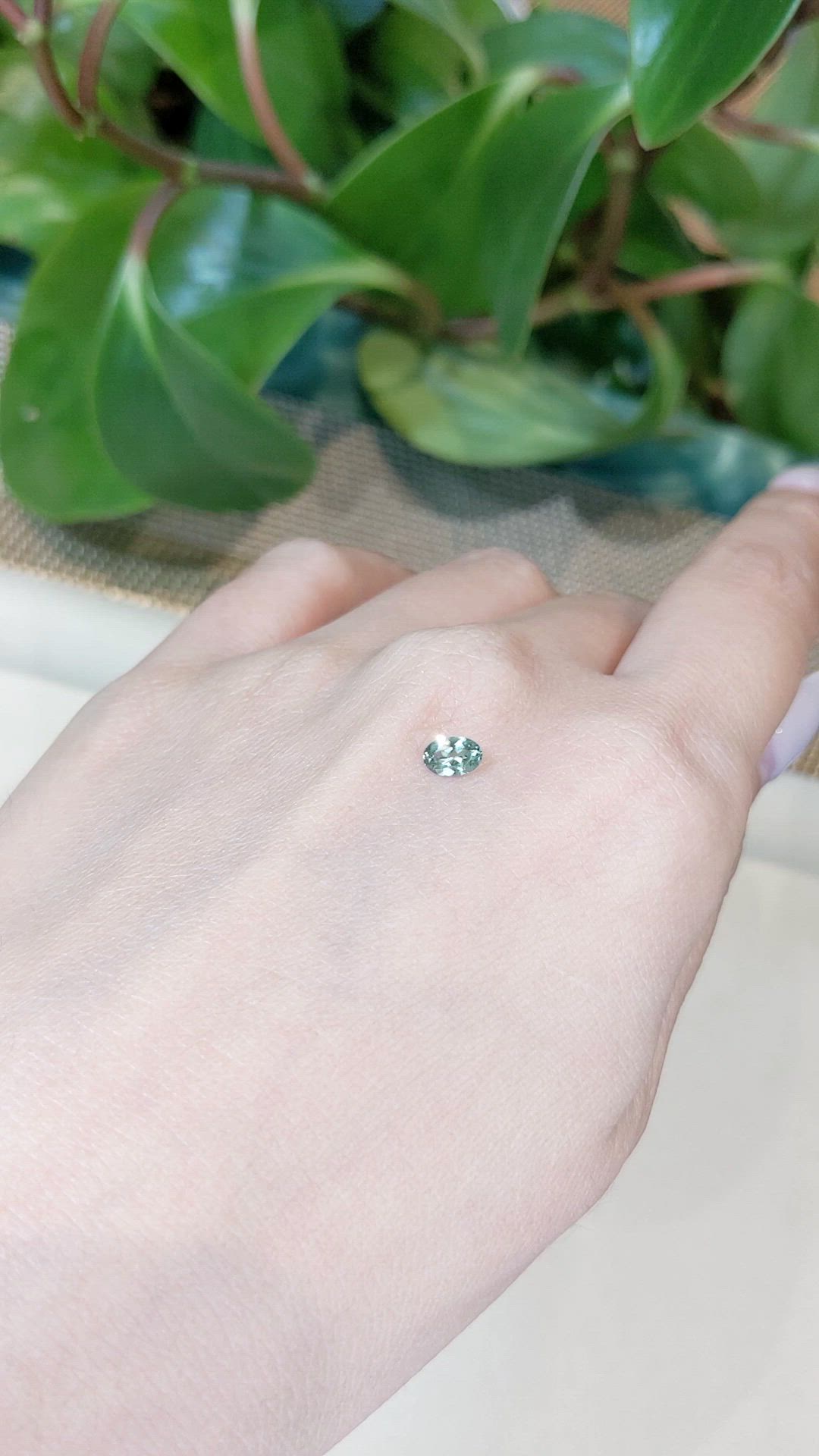 0.40 Ct. Bluish Grey Sapphire from Montana Size Video