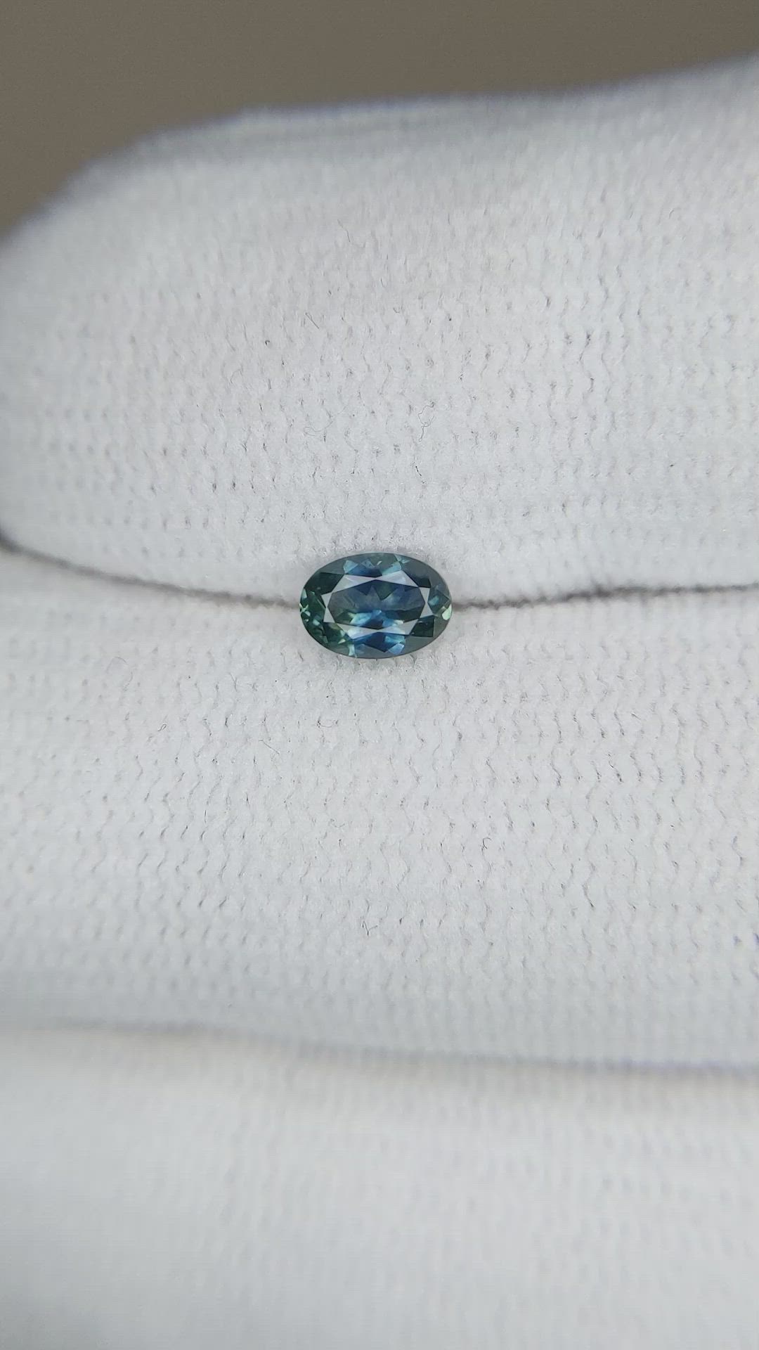 0.40 Ct. Bluish Green Sapphire from Montana Size Video