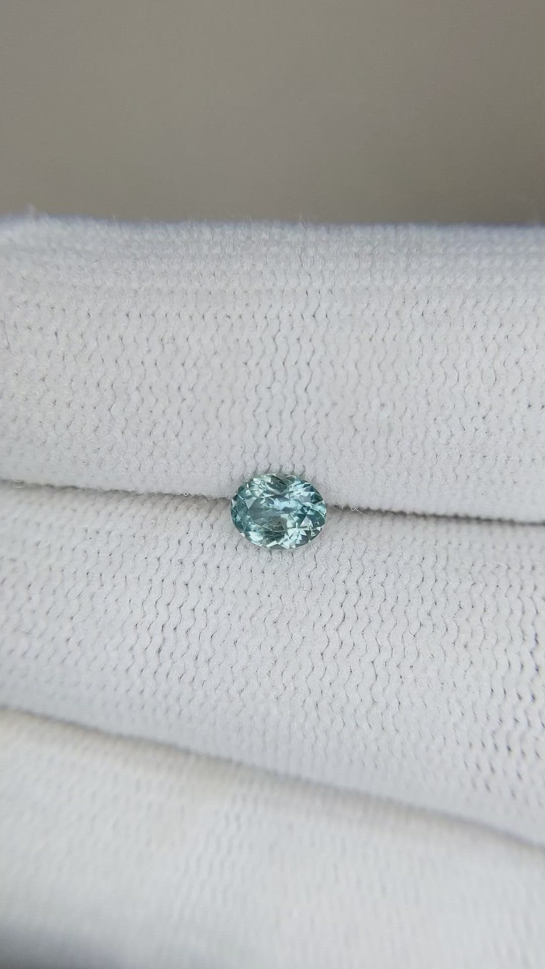 0.41 Ct. Greenish Blue Sapphire from Montana Size Video