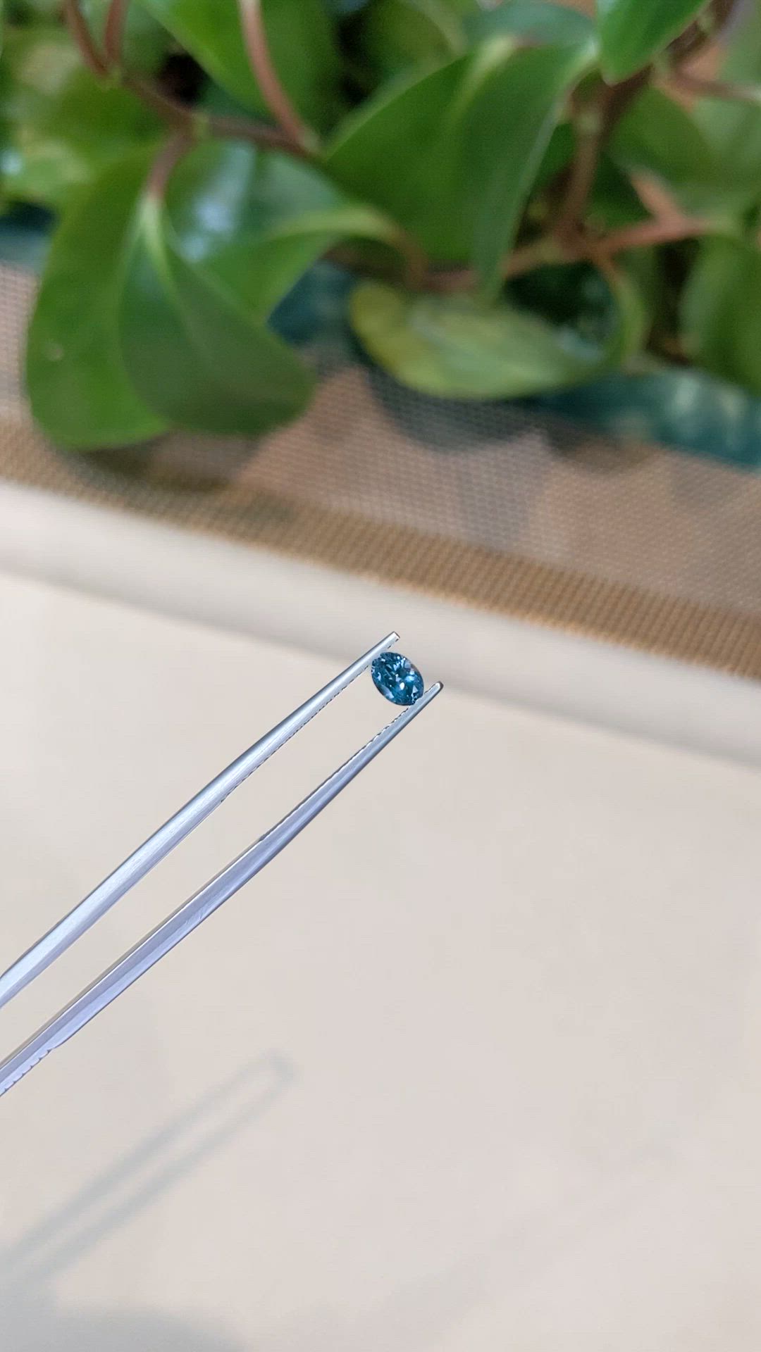 0.41 Ct. Blue Sapphire from Montana Size Video