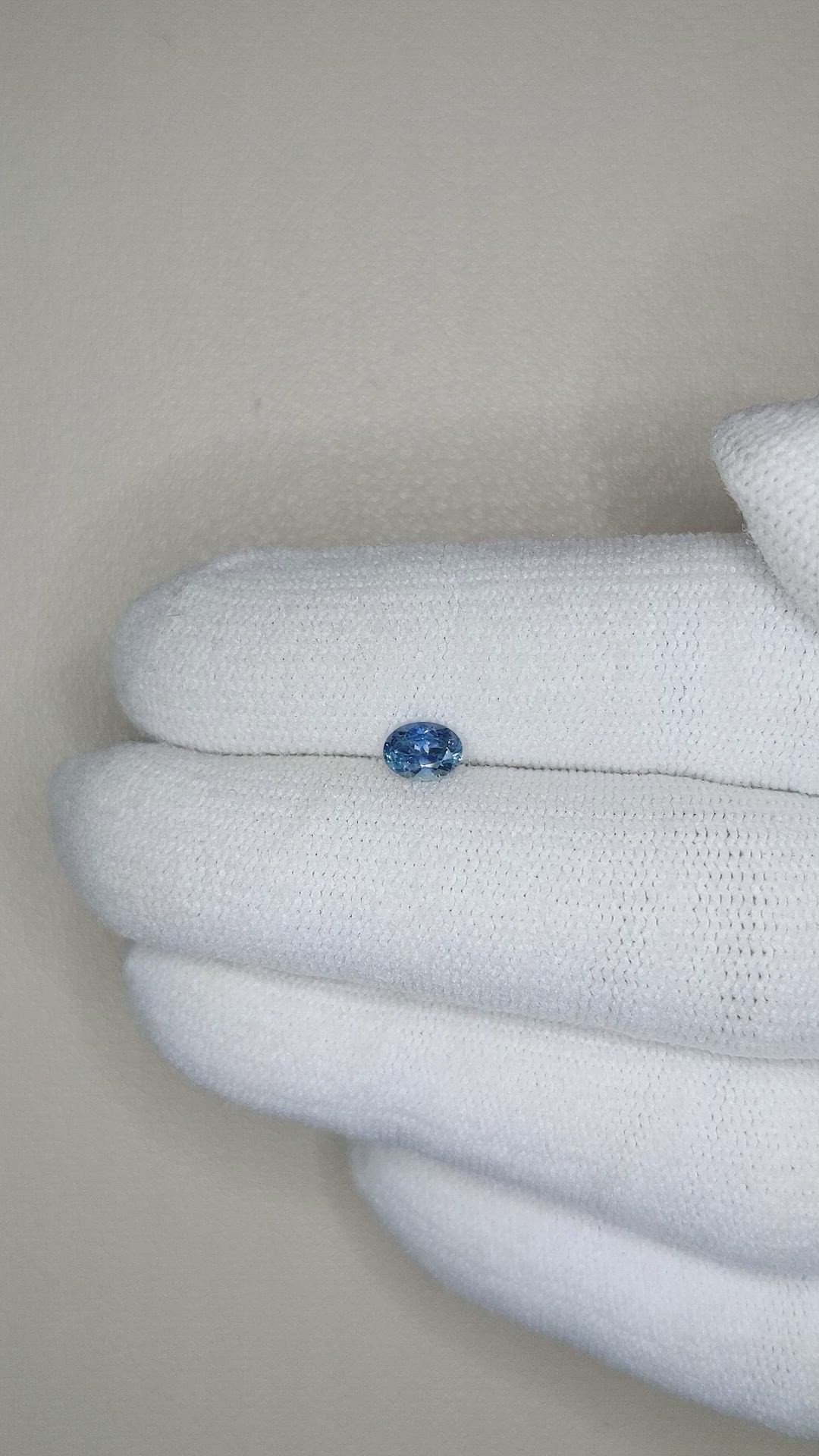 0.41 Ct. Blue Sapphire from Montana Size Video