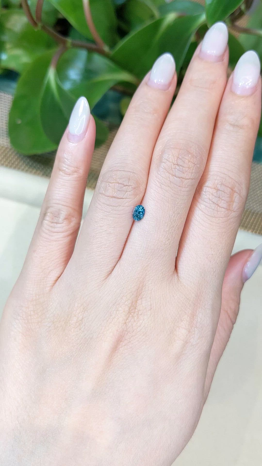 0.41 Ct. Blue Sapphire from Montana Size Video