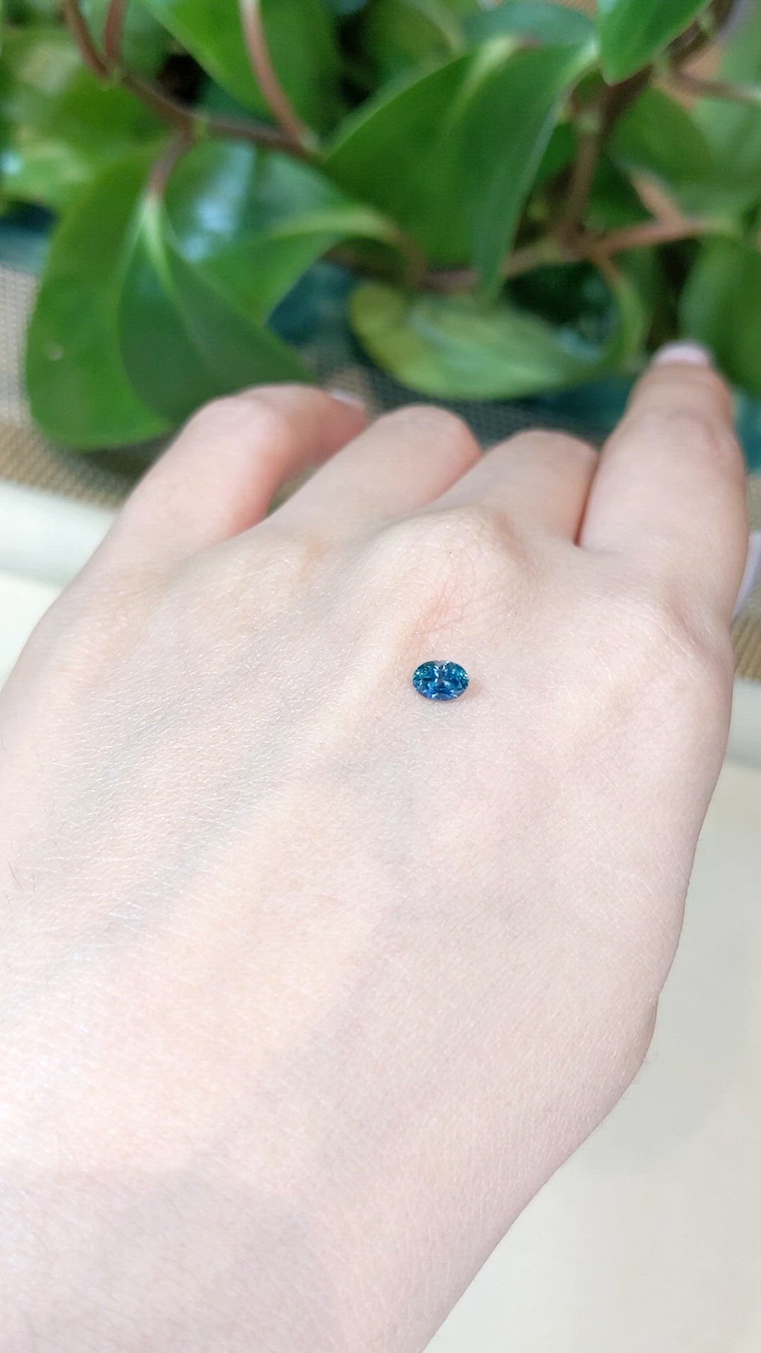 0.41 Ct. Blue Sapphire from Montana Size Video