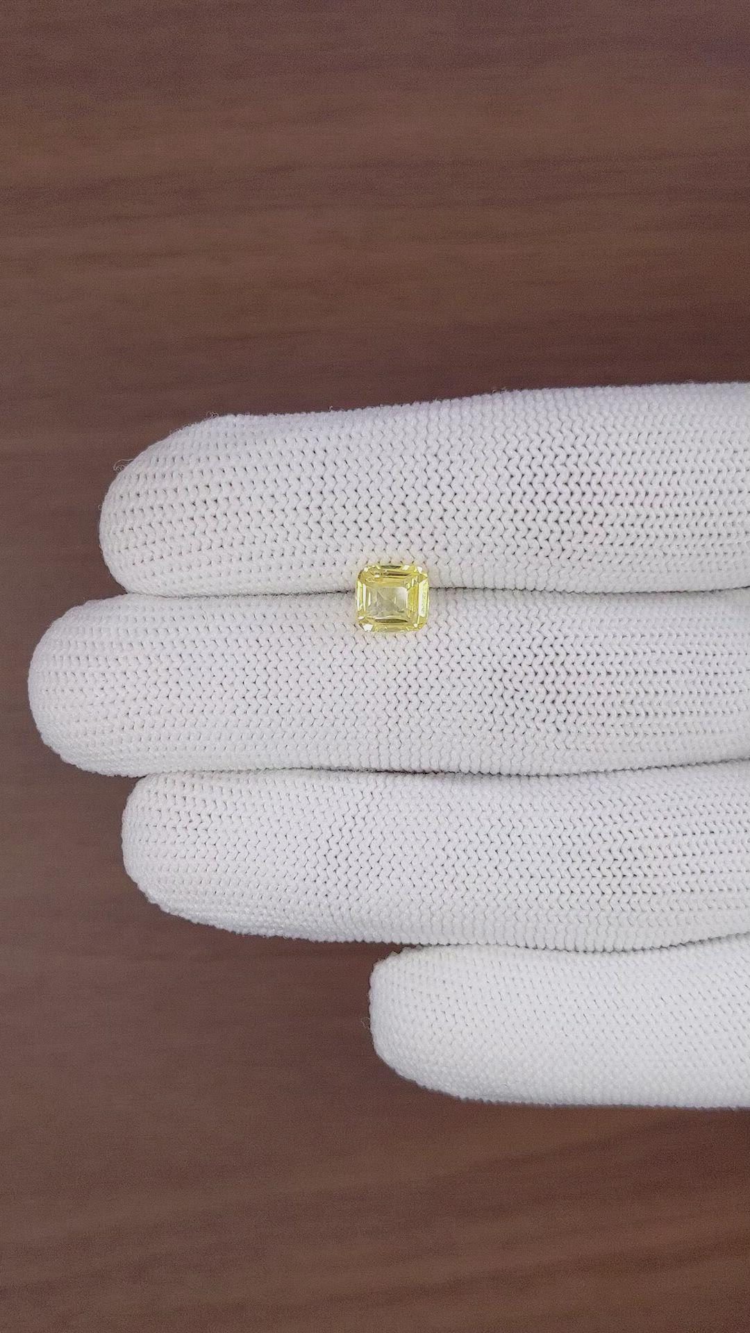 2.04 Ct. Yellow Sapphire from Ceylon (Sri Lanka) Size Video