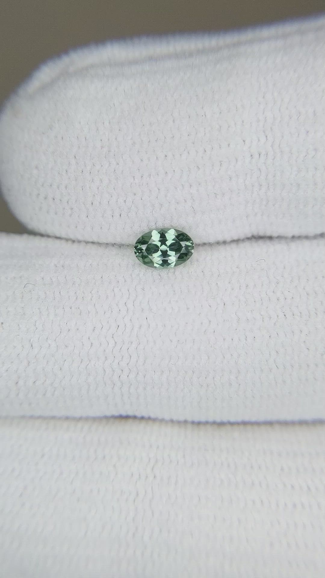 0.41 Ct. Green Sapphire from Montana Size Video