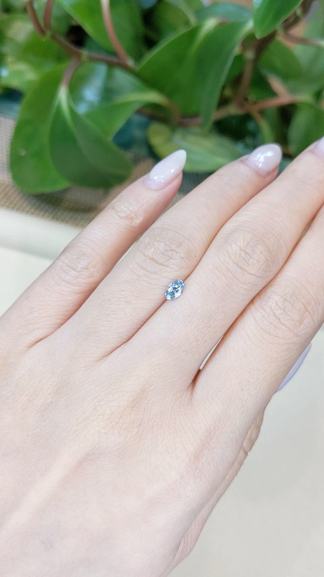 0.41 Ct. Blue Sapphire from Montana Size Video