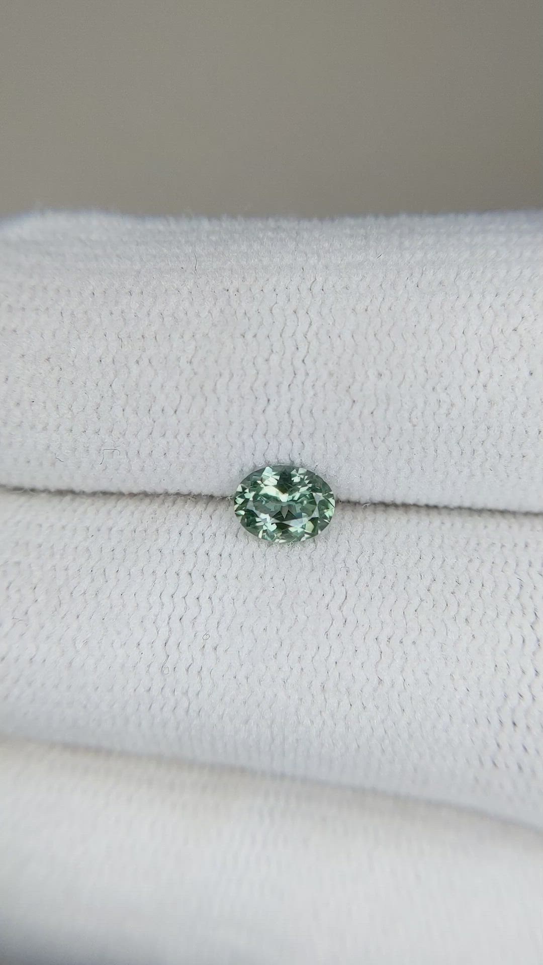0.42 Ct. Green Sapphire from Montana Size Video
