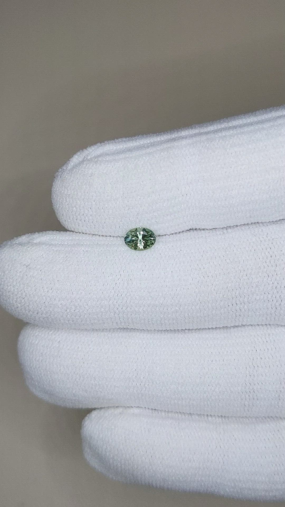 0.42 Ct. Green Sapphire from Montana Size Video