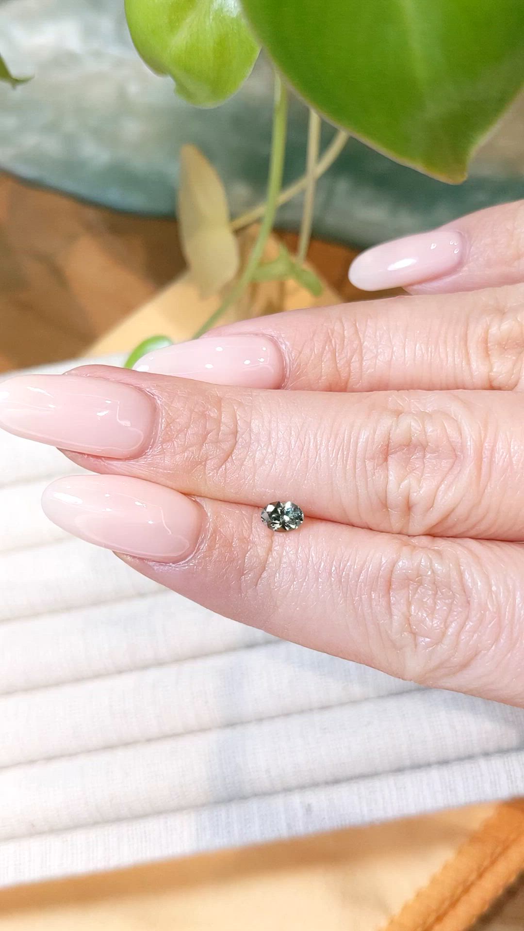 0.42 Ct. Green Sapphire from Montana Size Video