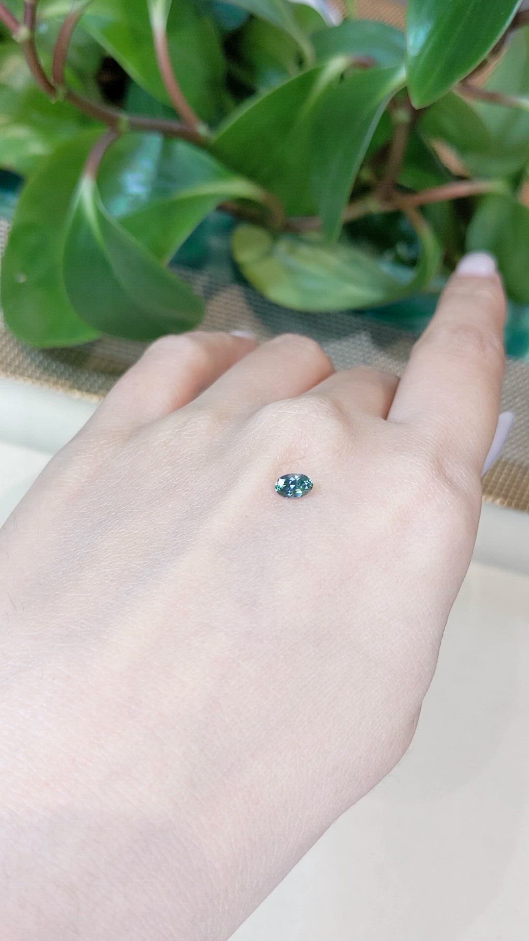 0.43 Ct. Green Sapphire from Montana Size Video