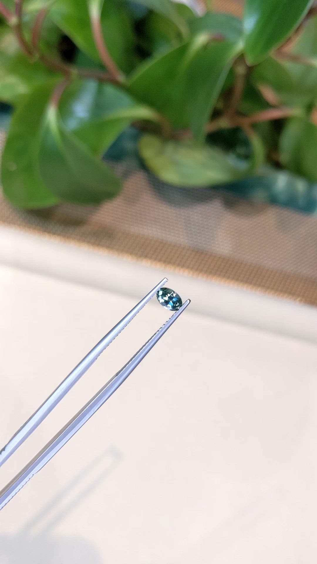 0.43 Ct. Green Sapphire from Montana Size Video