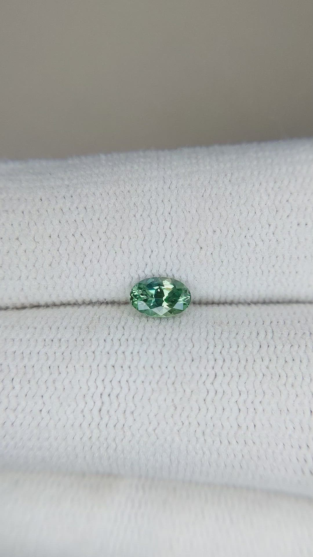 0.43 Ct. Green Sapphire from Montana Size Video