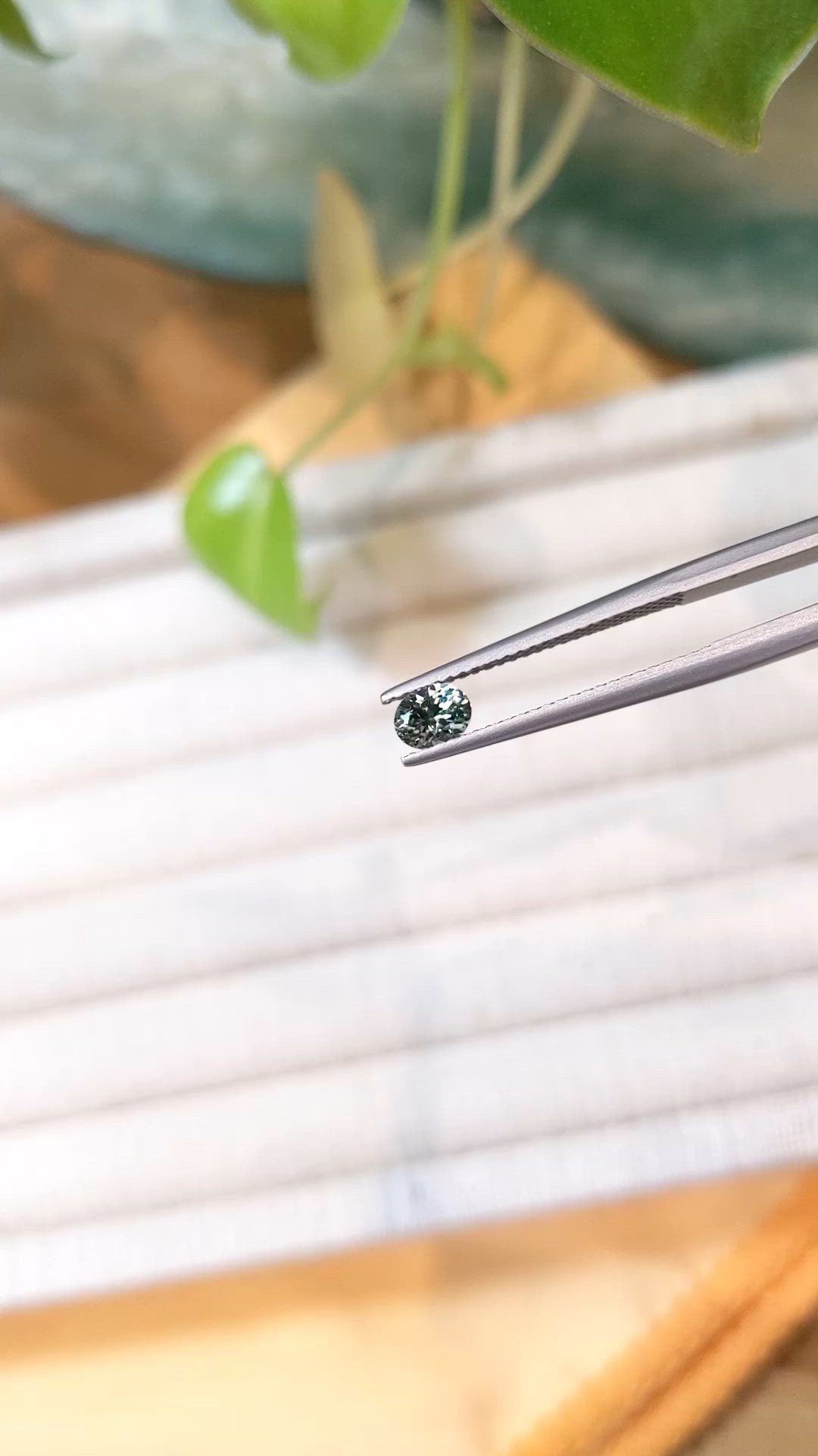 0.43 Ct. Green Sapphire from Montana Size Video