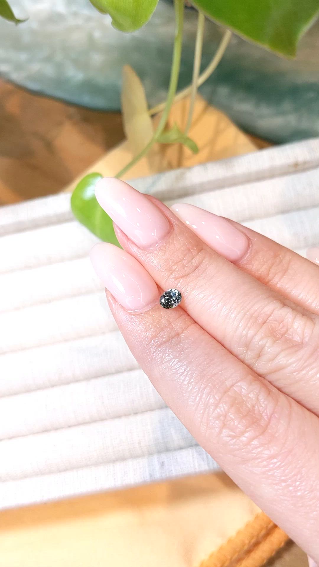 0.43 Ct. Green Sapphire from Montana Size Video