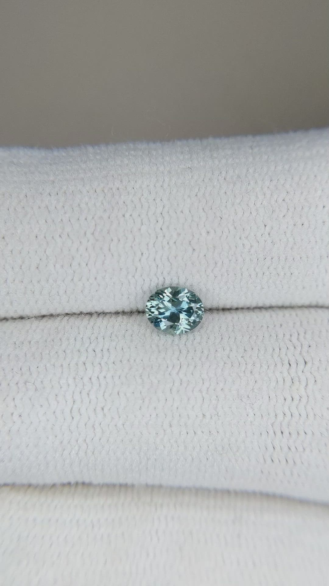 0.43 Ct. Bluish Green Sapphire from Montana Size Video