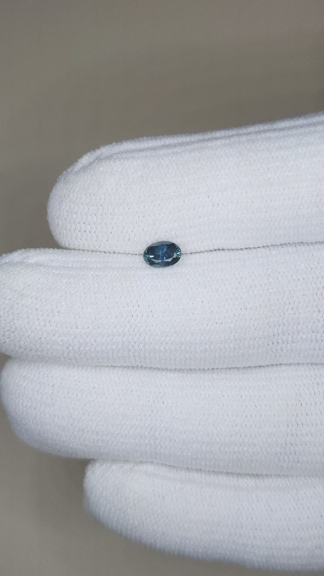 0.43 Ct. Greenish Blue Sapphire from Montana Size Video