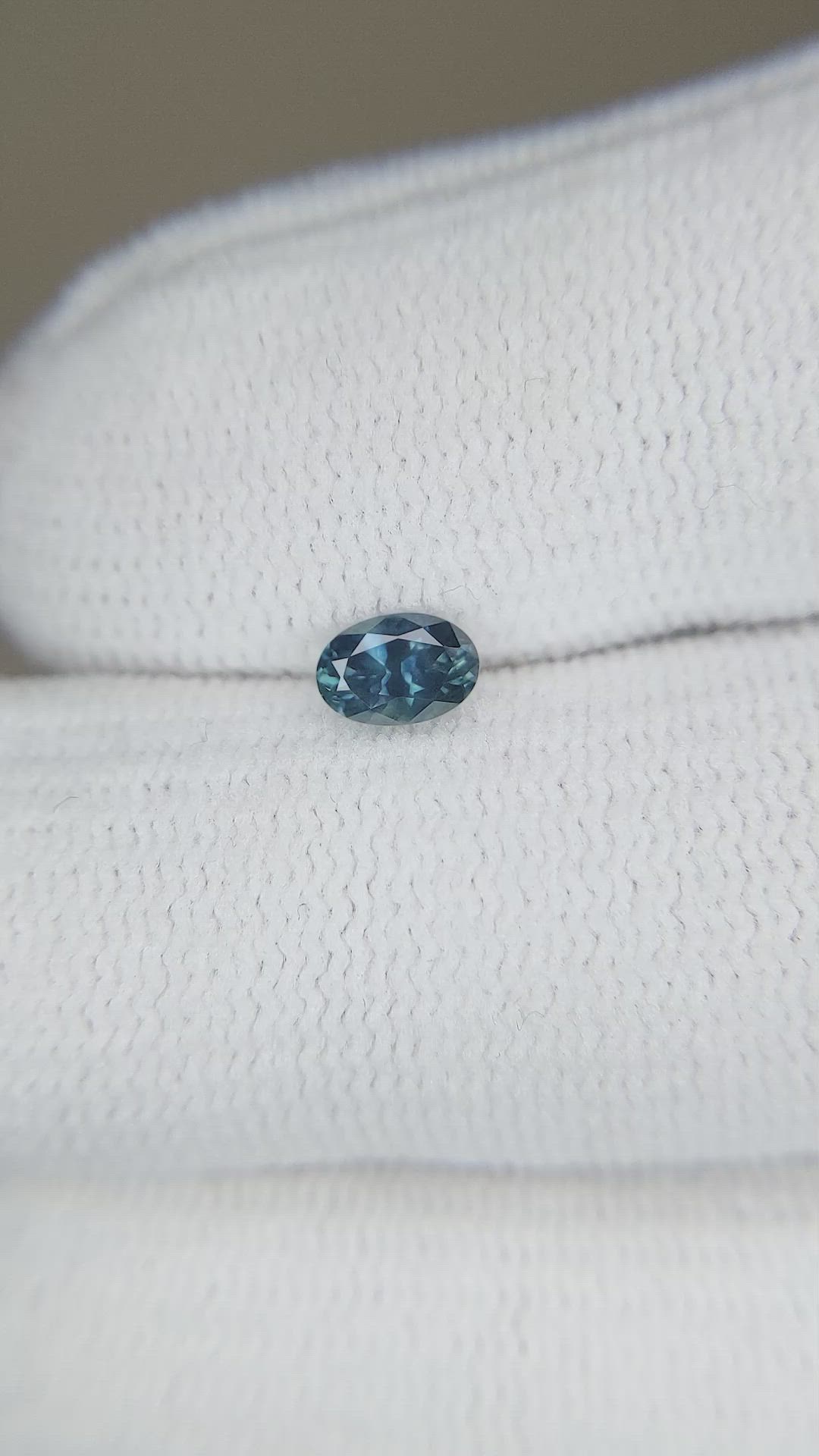 0.43 Ct. Greenish Blue Sapphire from Montana Size Video