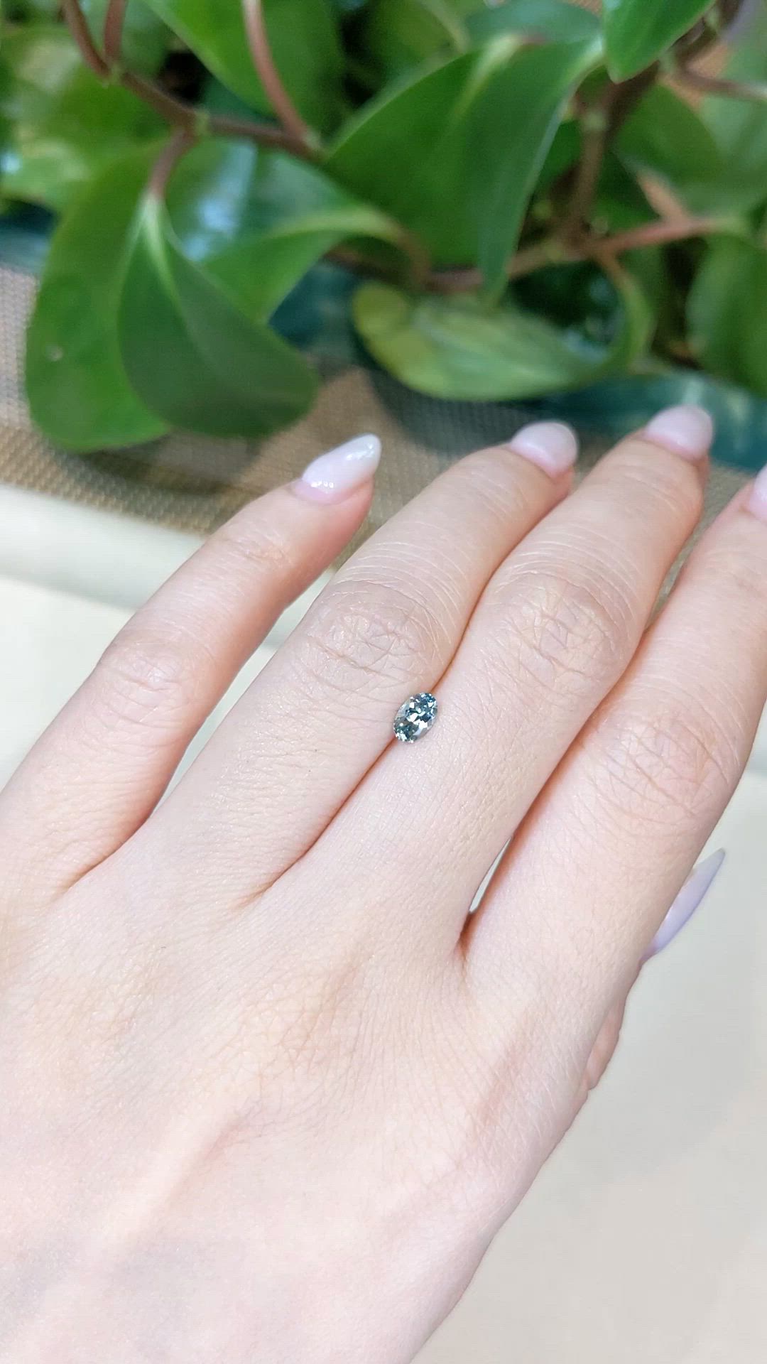 0.44 Ct. Green Sapphire from Montana Size Video