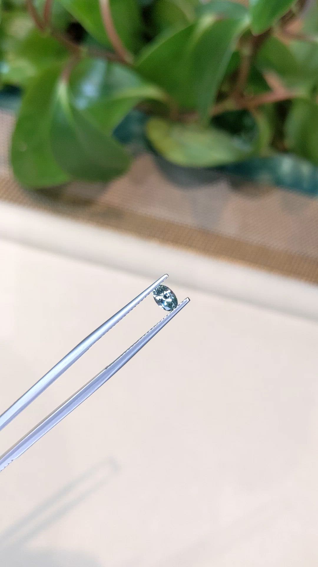 0.44 Ct. Green Sapphire from Montana Size Video