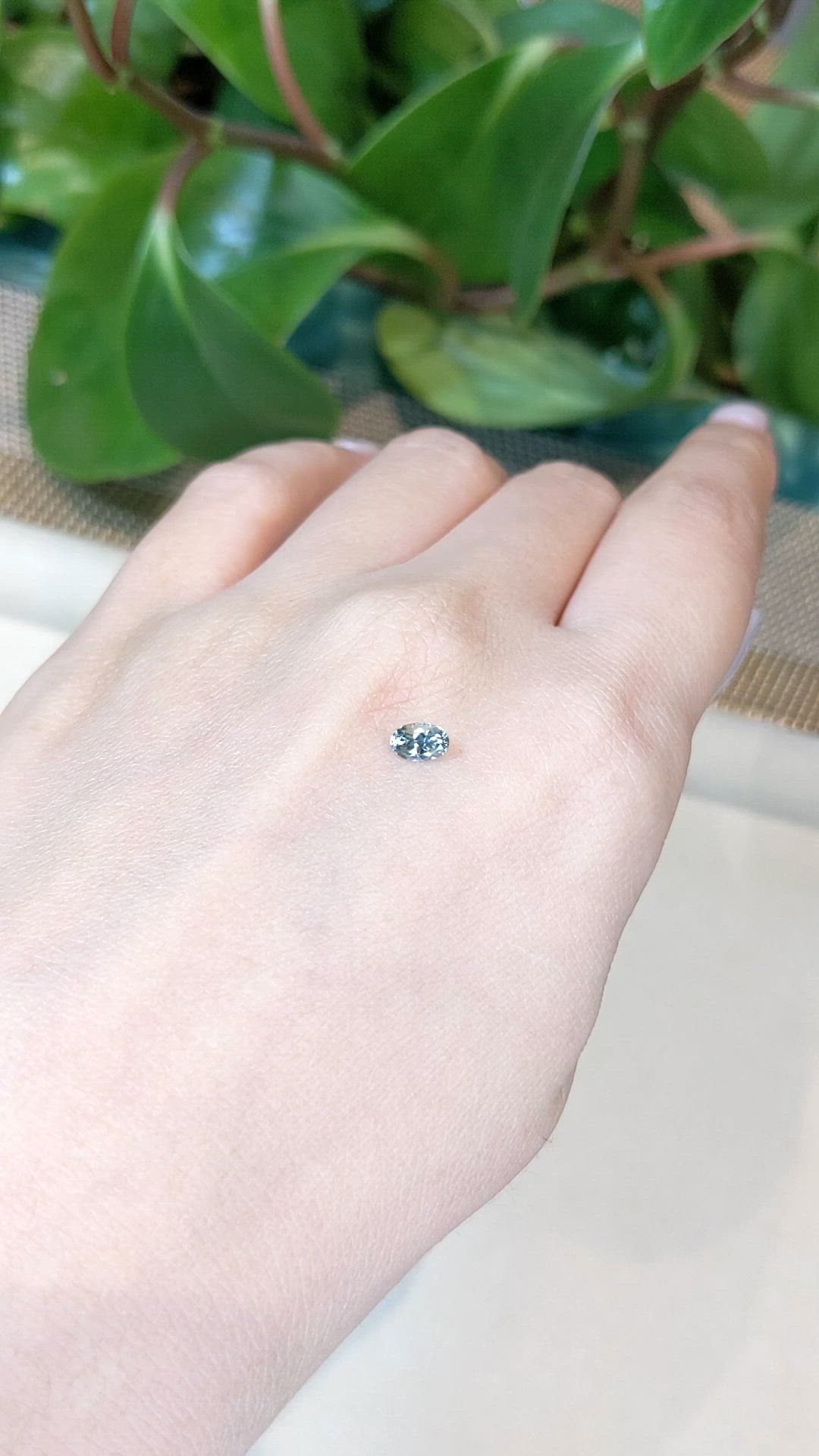 0.44 Ct. Green Sapphire from Montana Size Video