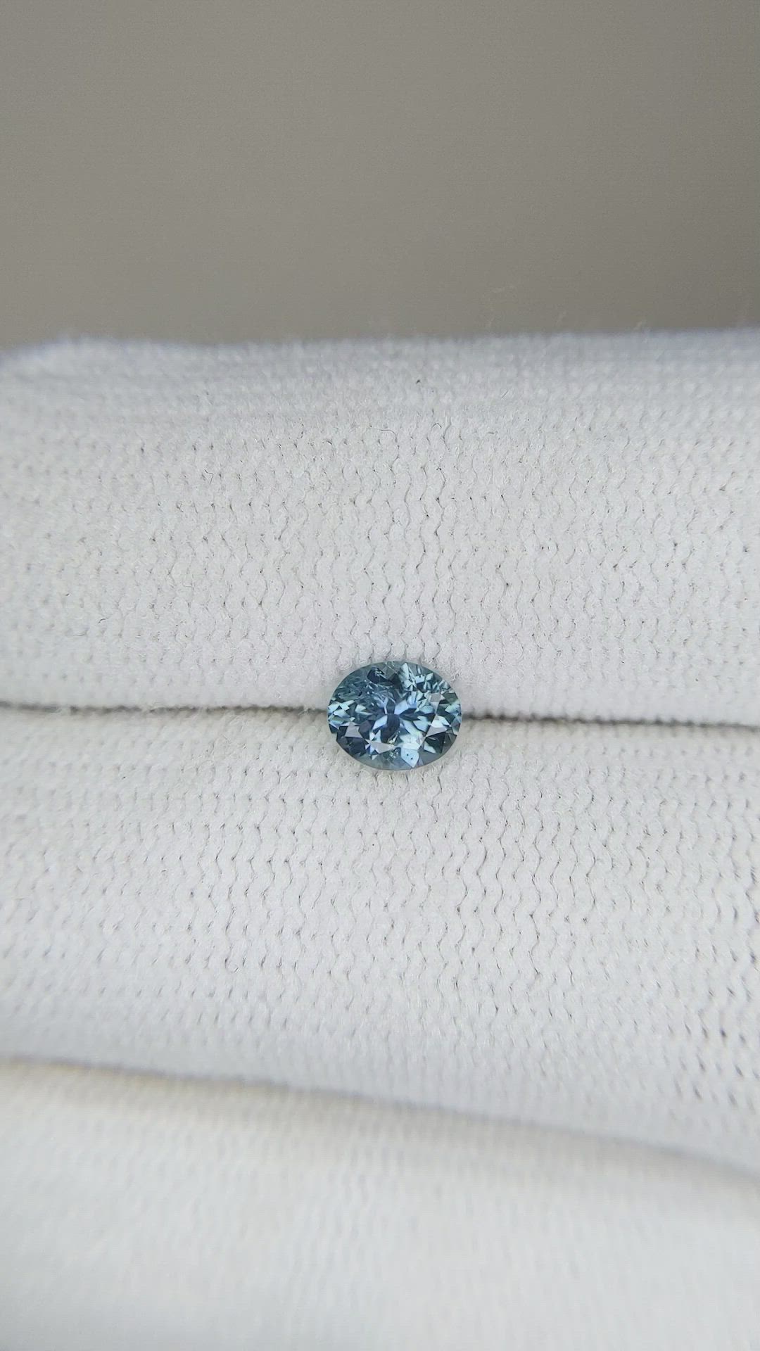 0.44 Ct. Greenish Blue Sapphire from Montana Size Video