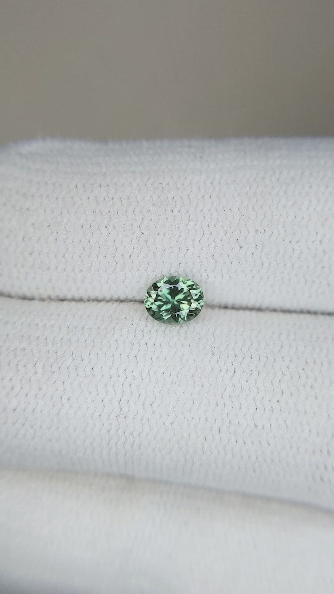 0.44 Ct. Bluish Green Sapphire from Montana Size Video
