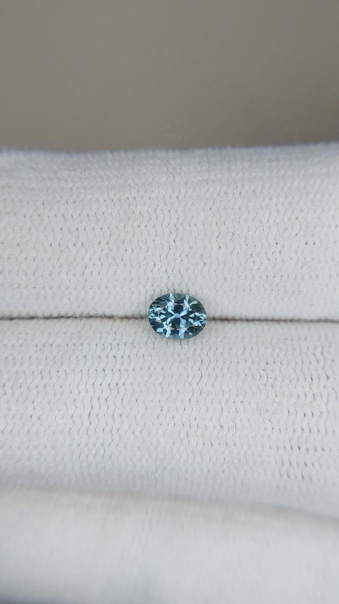 0.45 Ct. Greenish Blue Sapphire from Montana Size Video