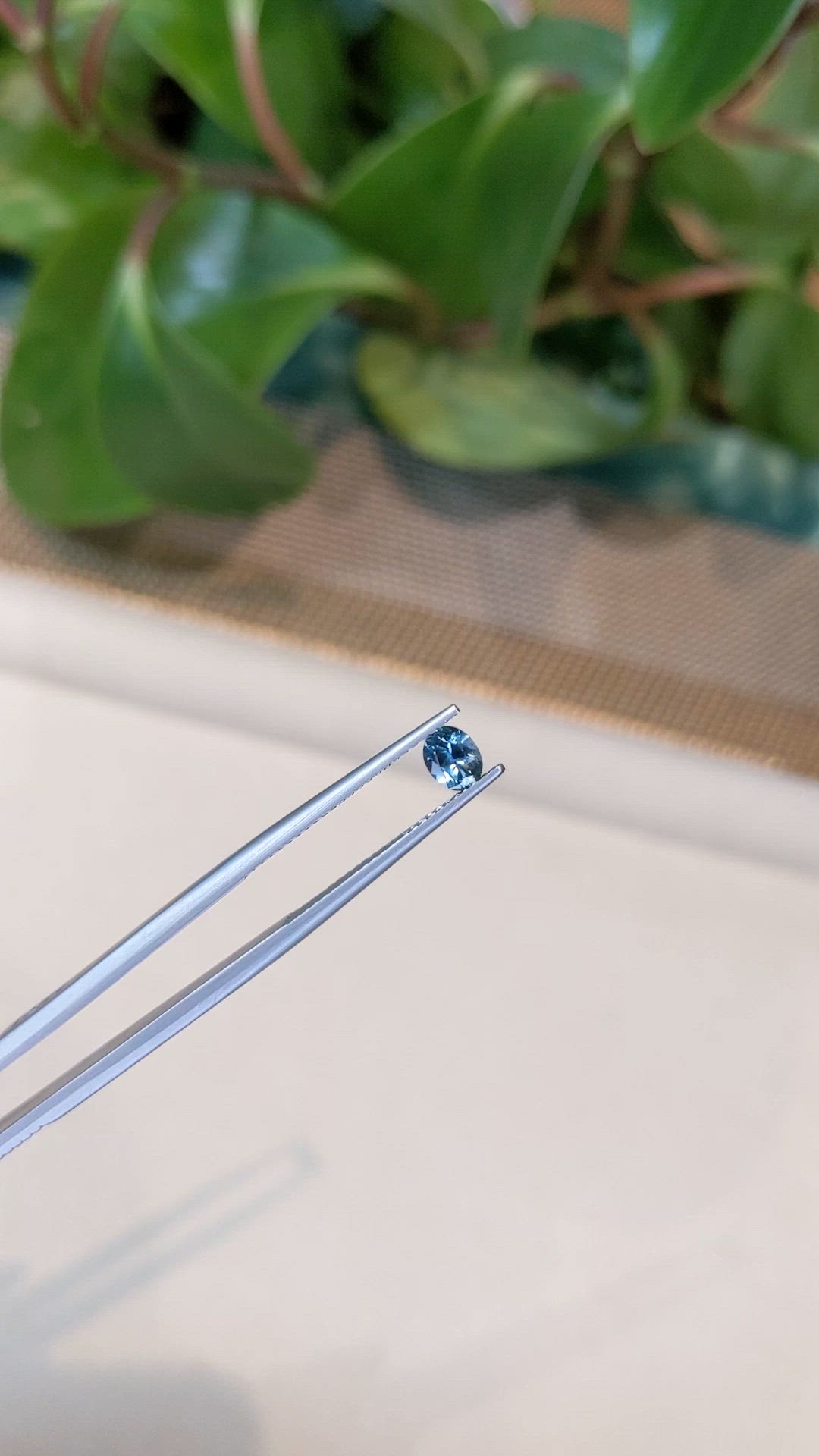 0.45 Ct. Greenish Blue Sapphire from Montana Size Video