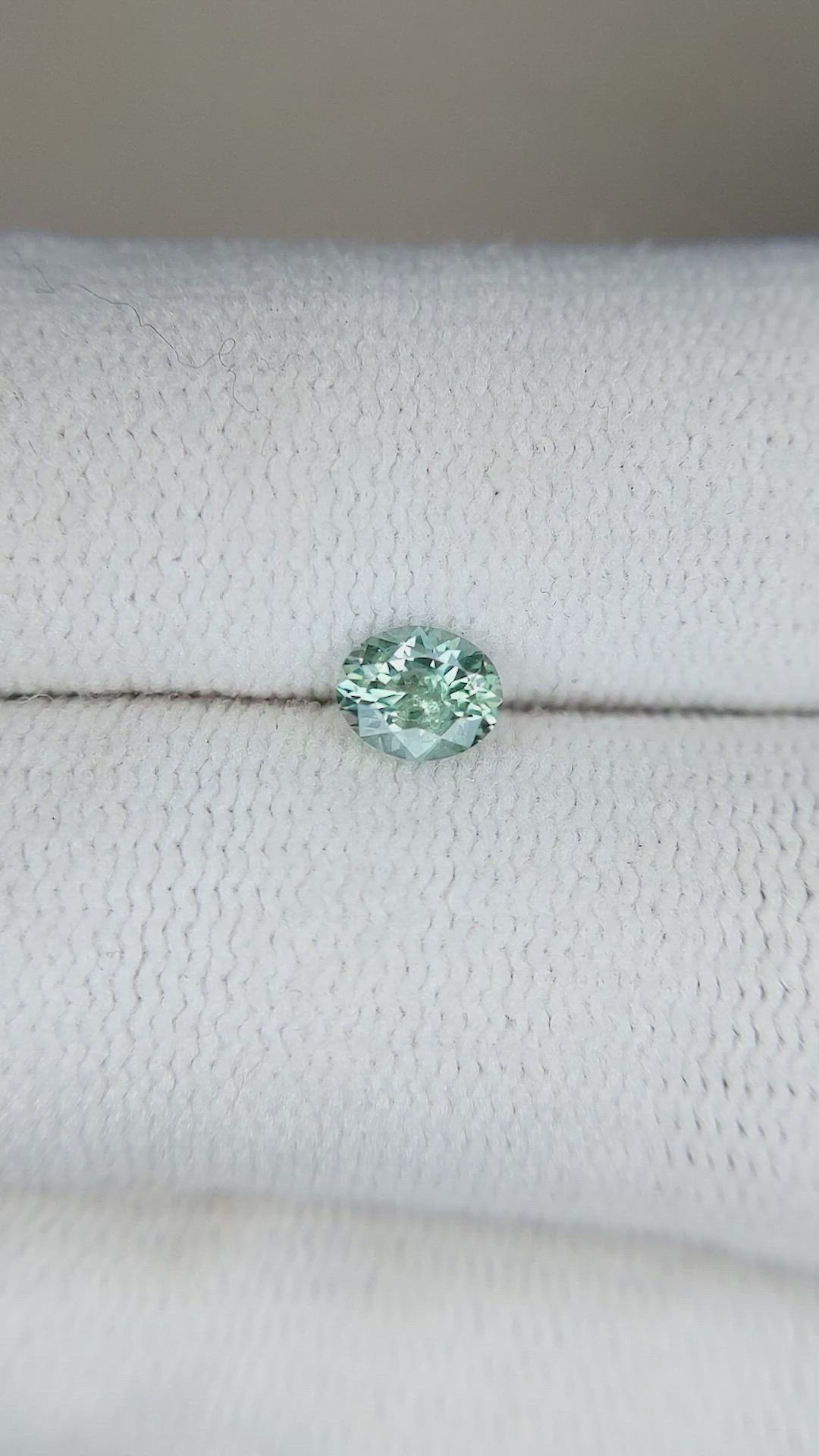 0.45 Ct. Green Sapphire from Montana Size Video