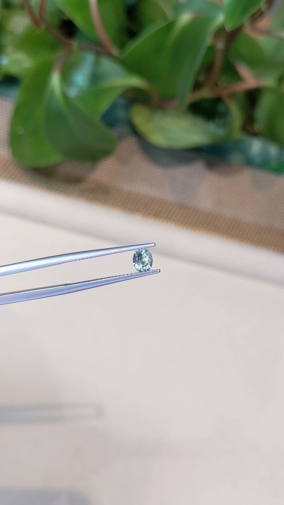 0.45 Ct. Green Sapphire from Montana Size Video