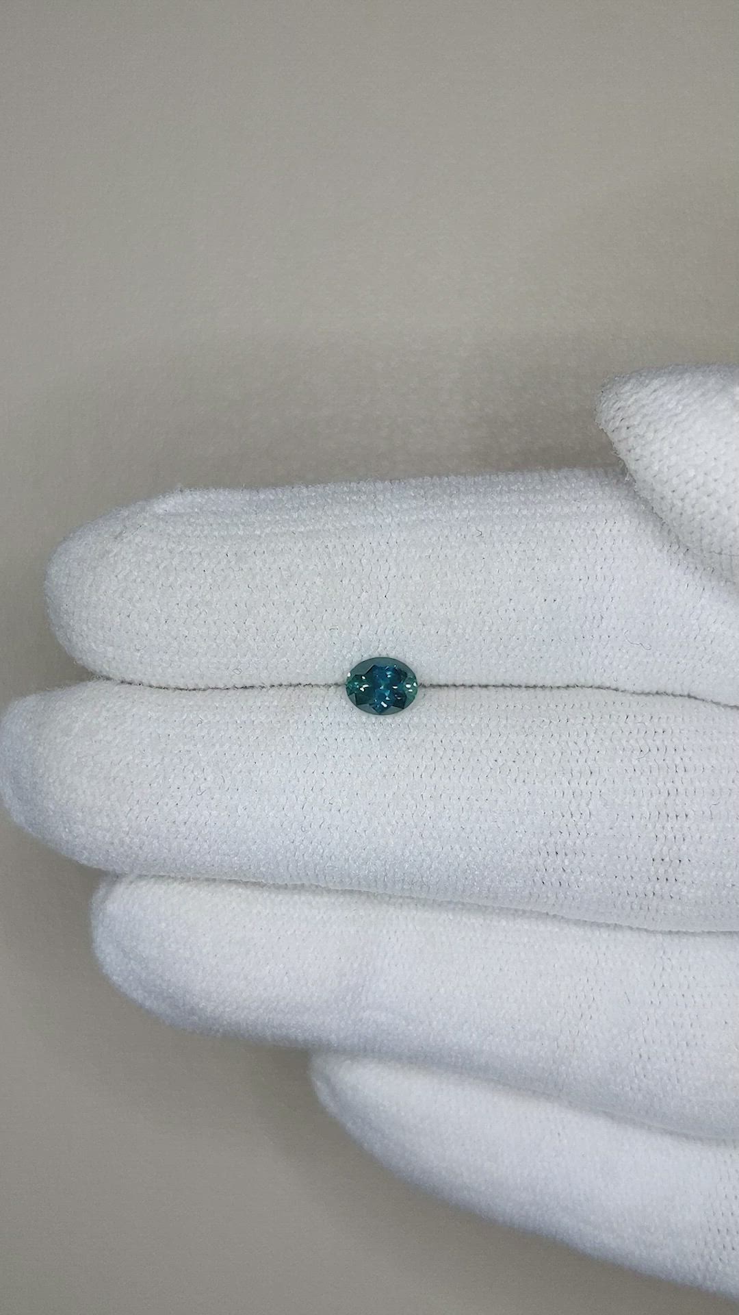 0.45 Ct. Bluish Green Sapphire from Montana Size Video
