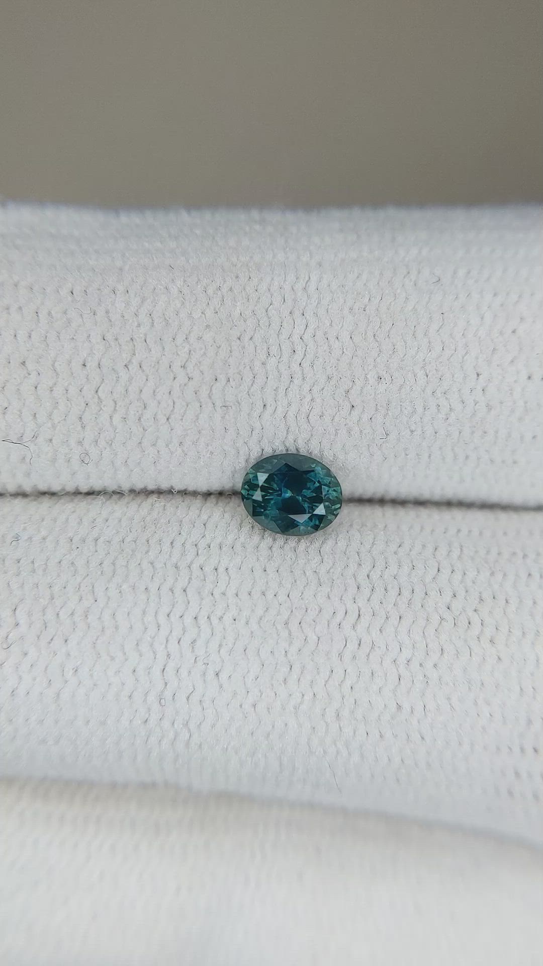 0.45 Ct. Bluish Green Sapphire from Montana Size Video