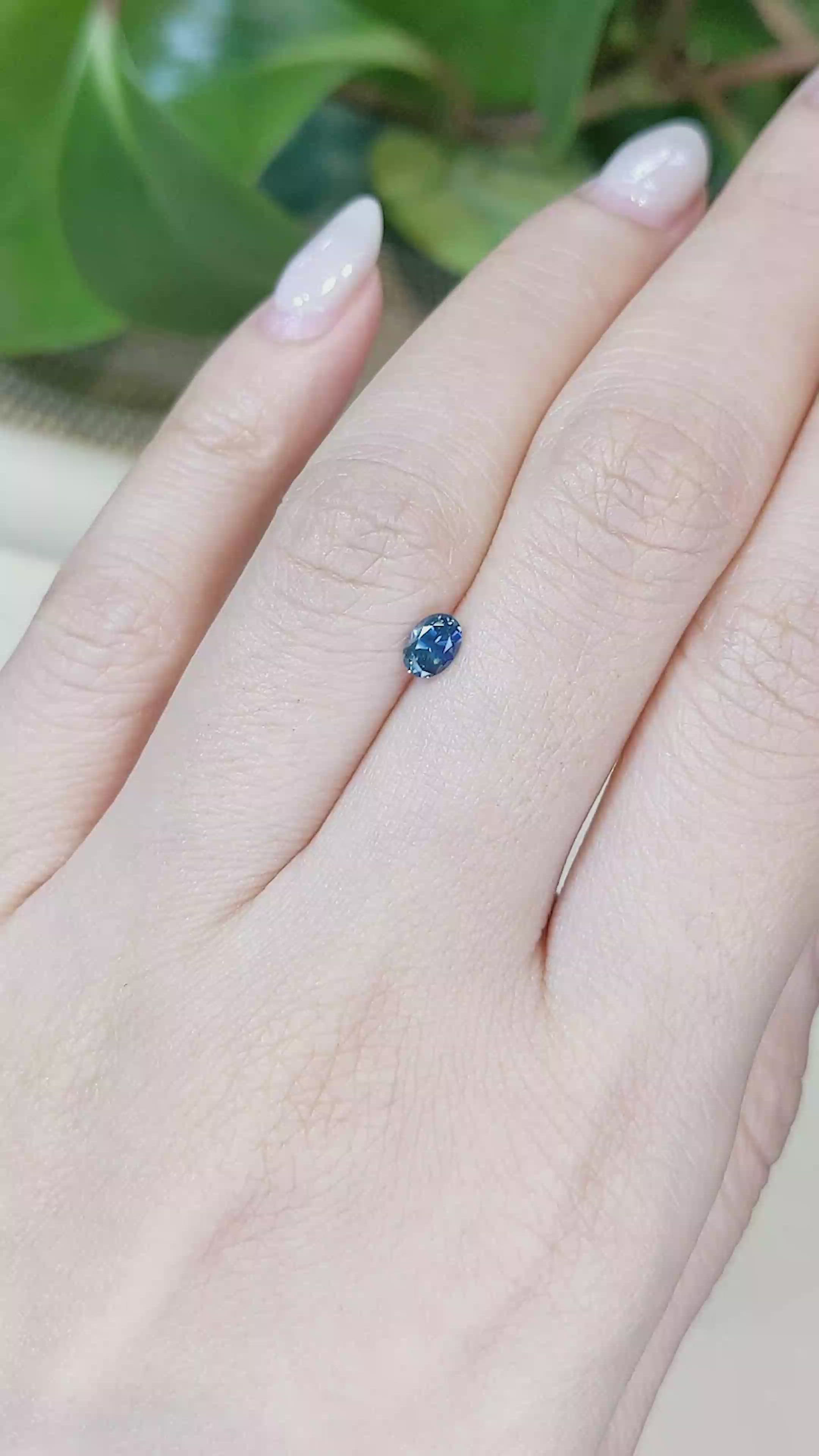 0.40 Ct. Blue Sapphire from Montana Size Video