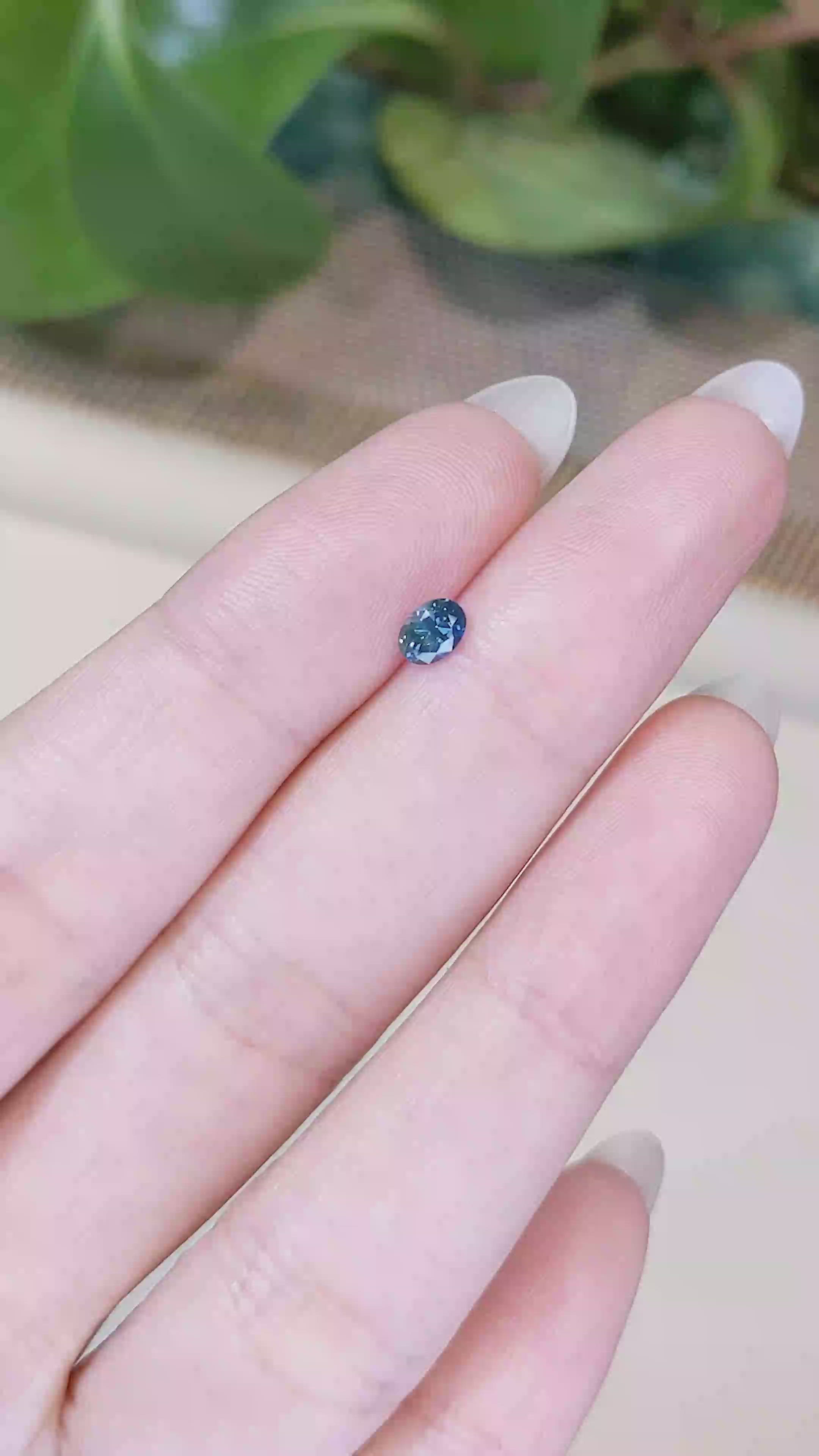 0.40 Ct. Blue Sapphire from Montana Size Video