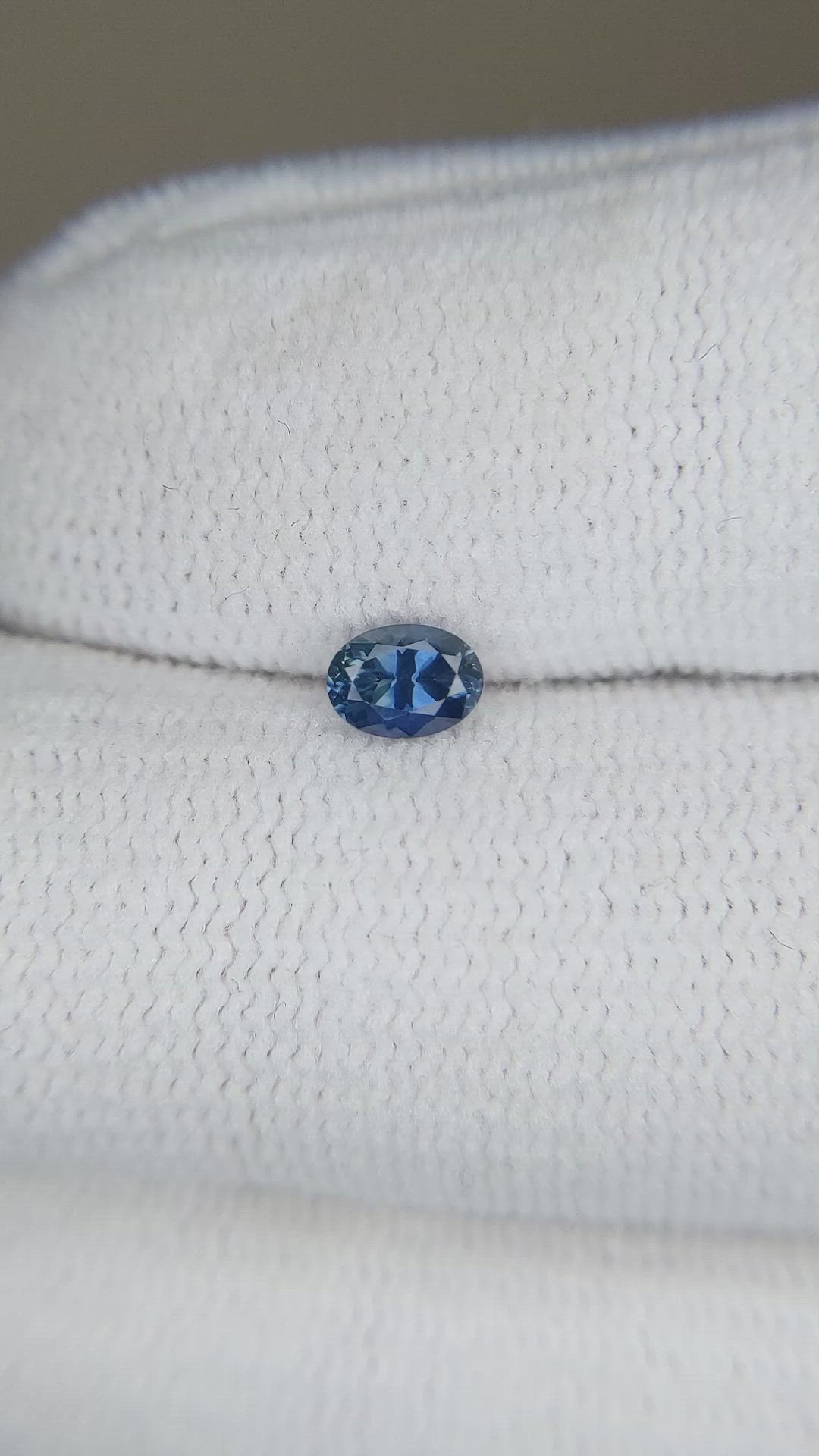 0.40 Ct. Blue Sapphire from Montana Size Video