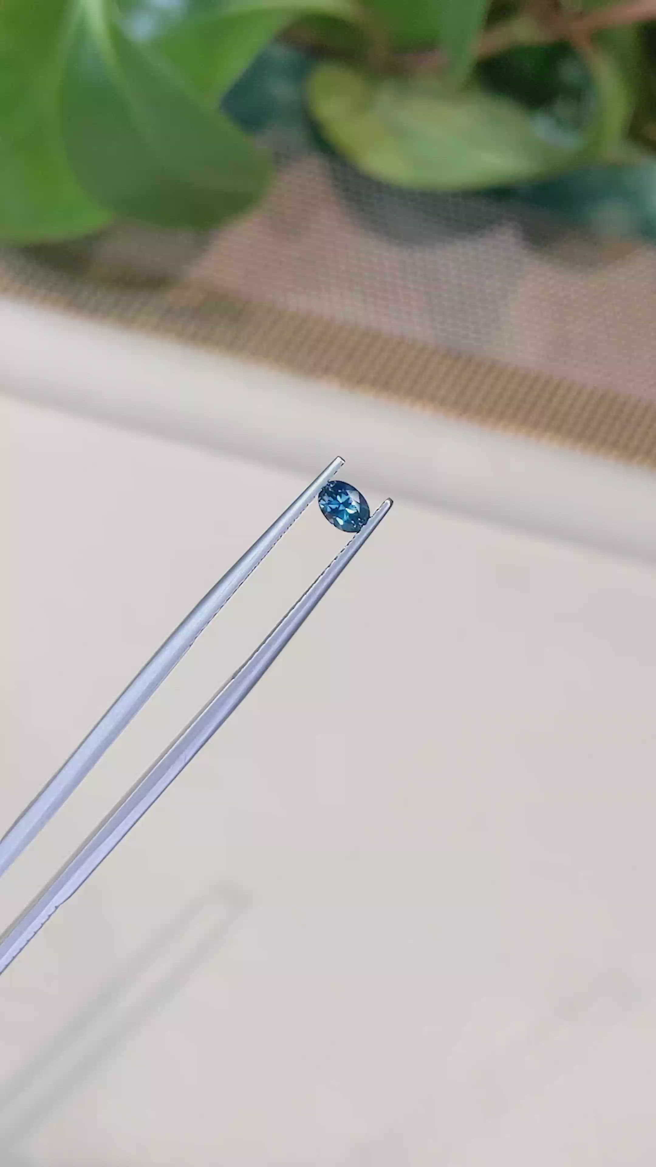 0.40 Ct. Blue Sapphire from Montana Size Video