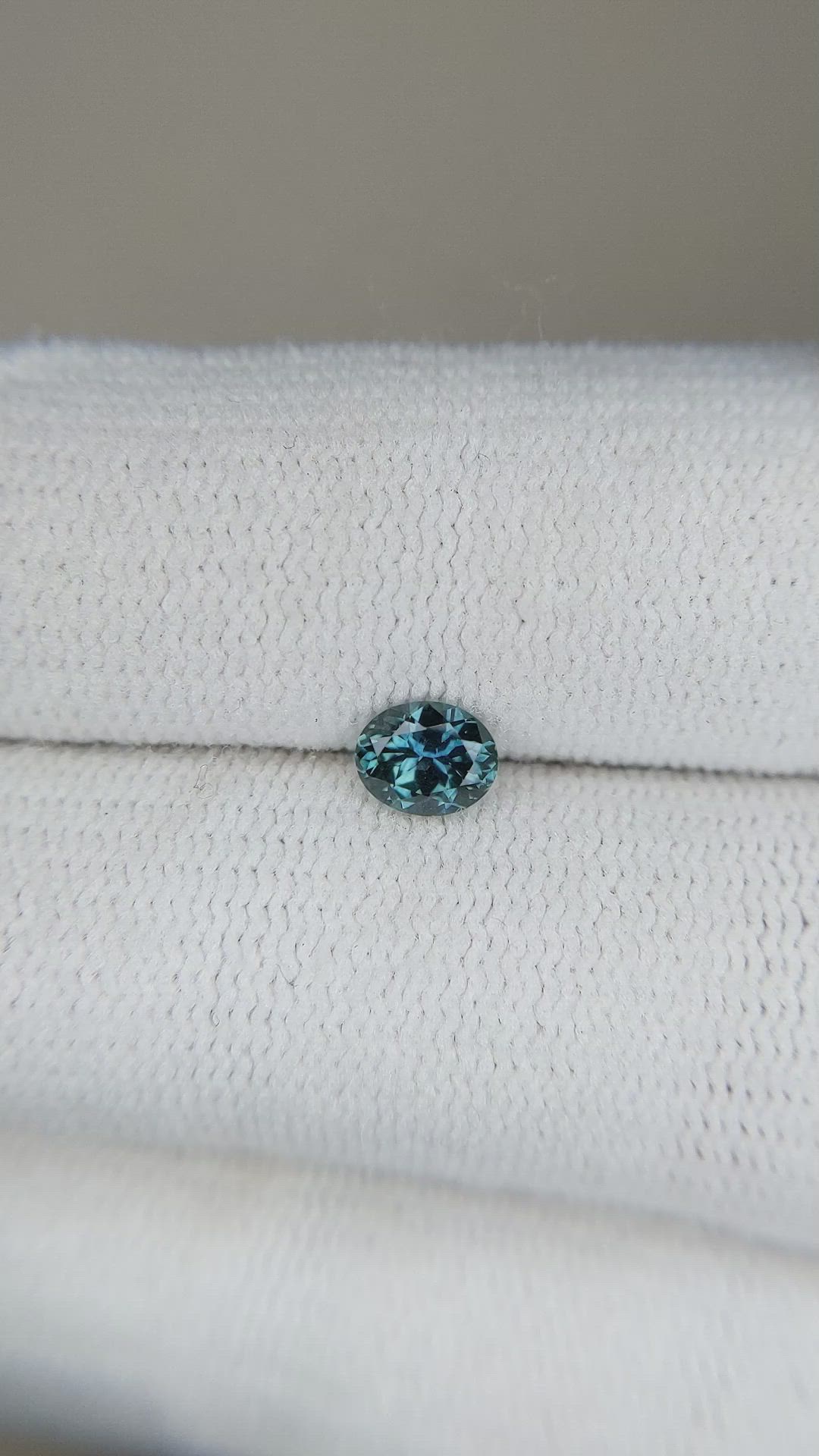 0.45 Ct. Greenish Blue Sapphire from Montana Size Video