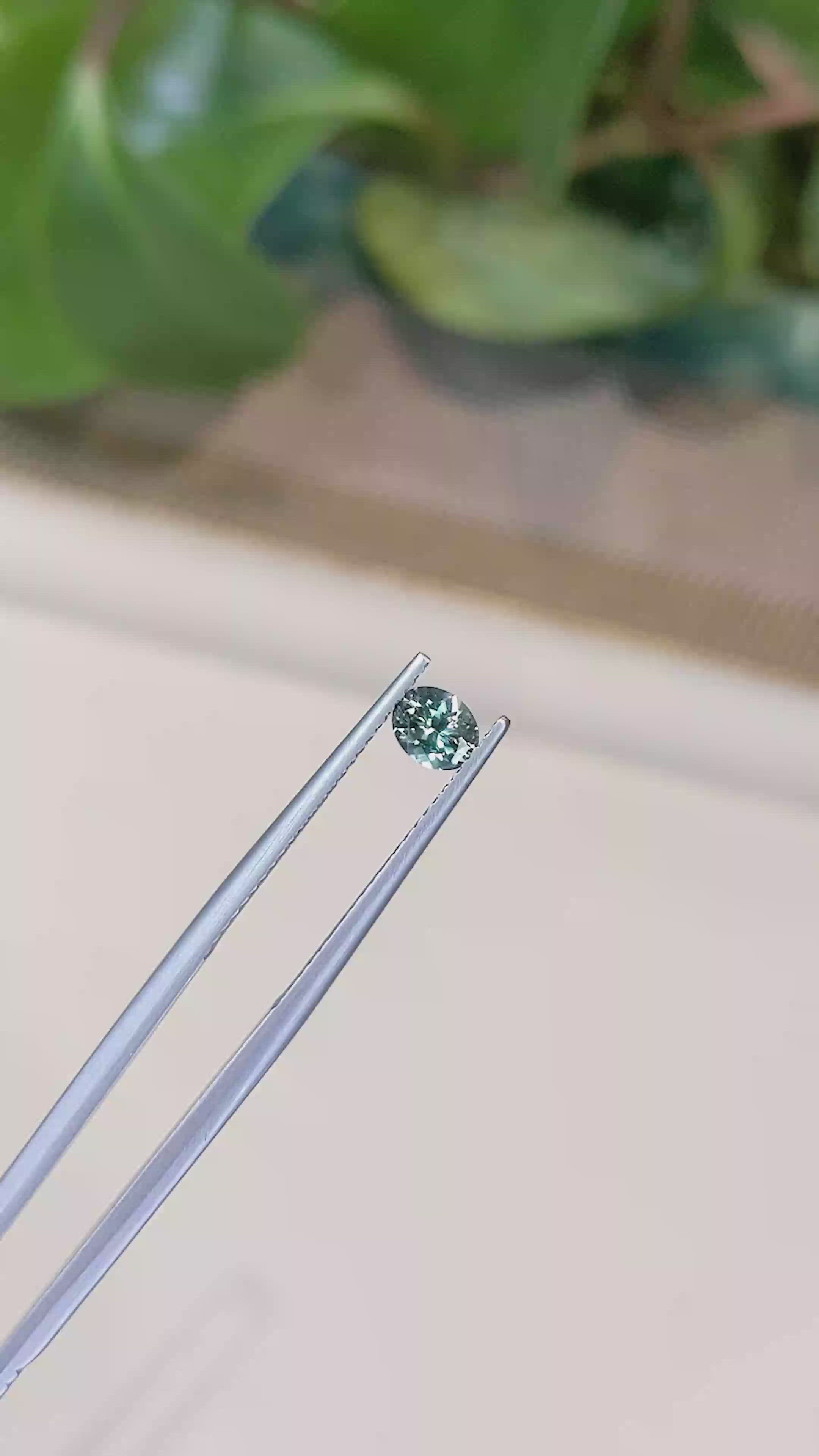 0.45 Ct. Bluish Grey Sapphire from Montana Size Video