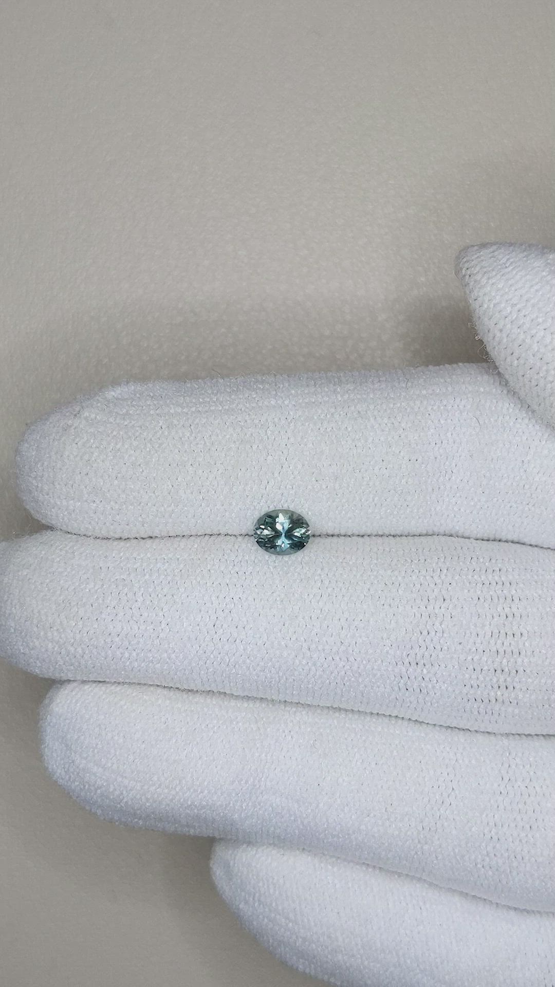 0.45 Ct. Bluish Grey Sapphire from Montana Size Video