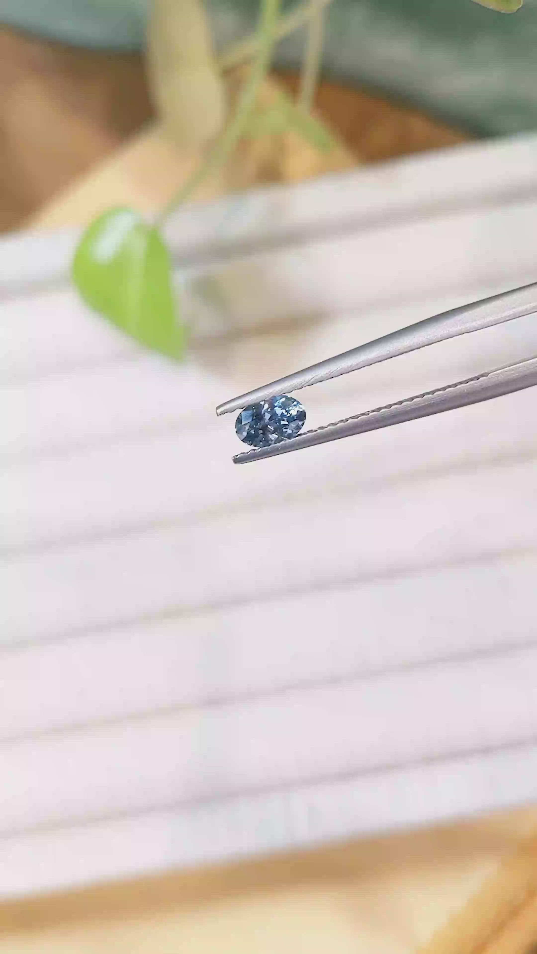 0.45 Ct. Blue Sapphire from Montana Size Video