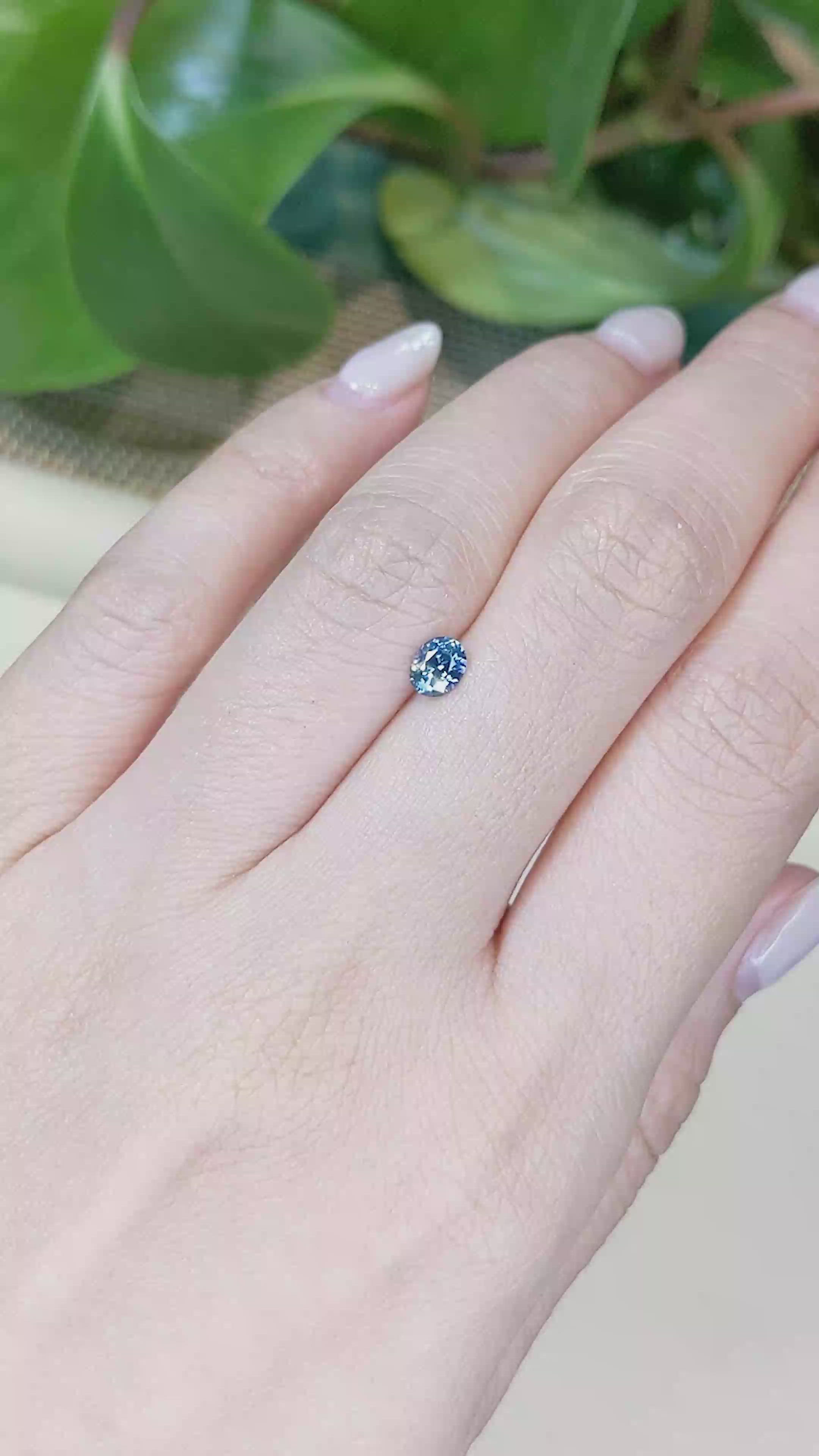 0.46 Ct. Blue Sapphire from Montana Size Video