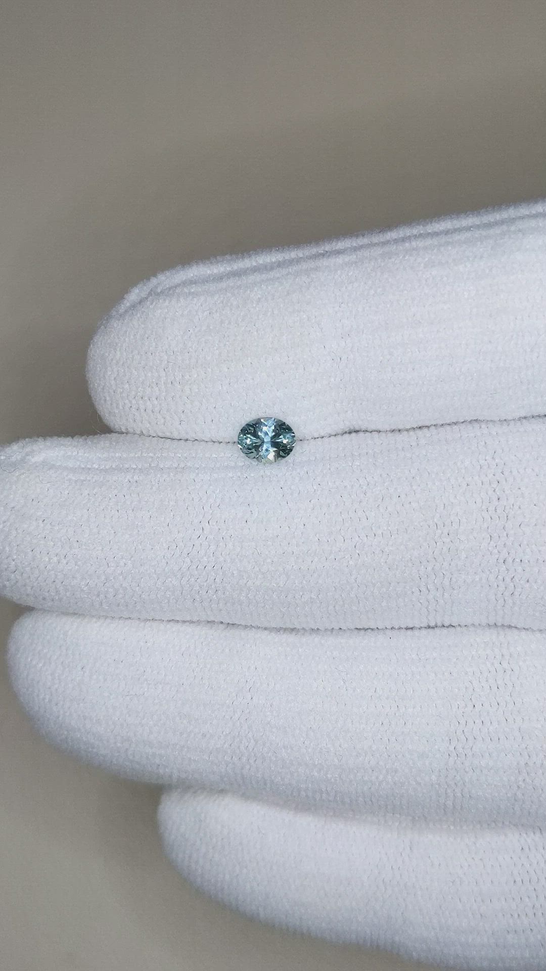 0.43 Ct. Greenish Blue Sapphire from Montana Size Video
