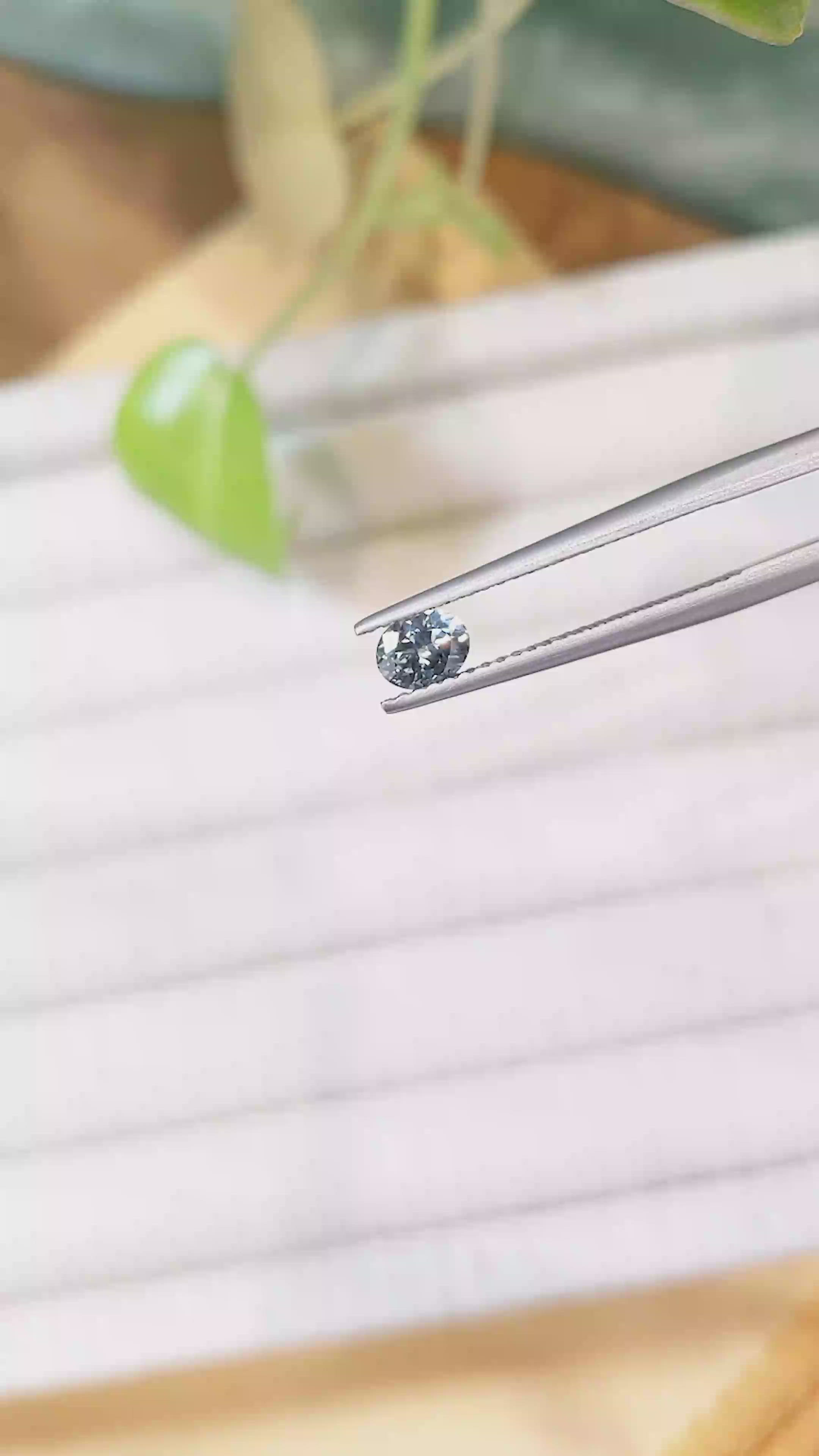 0.43 Ct. Greenish Blue Sapphire from Montana Size Video