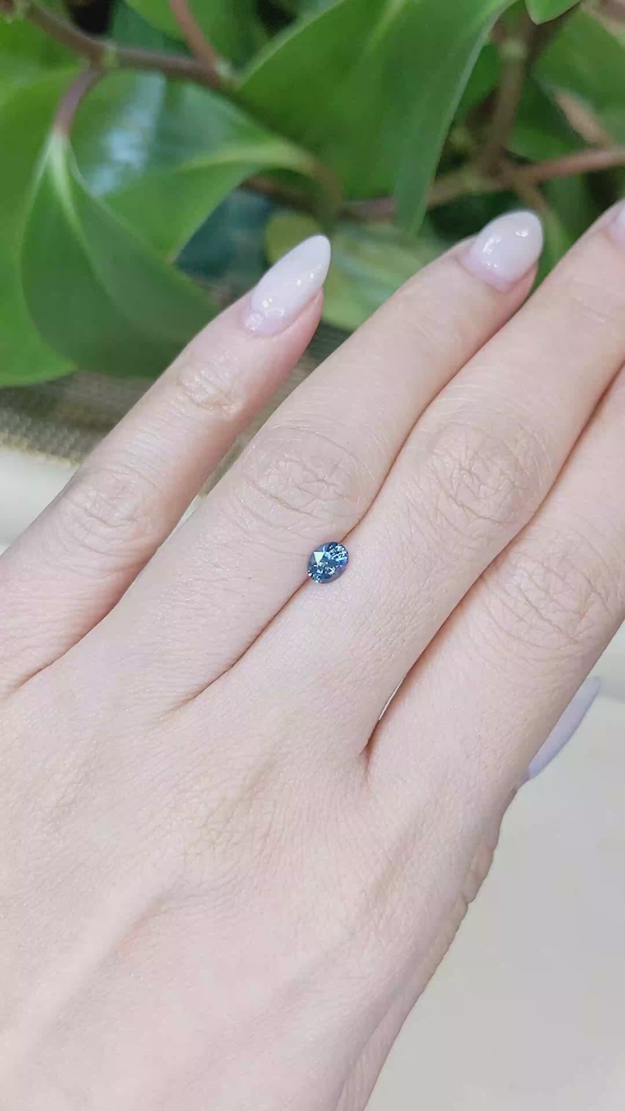 0.46 Ct. Blue Sapphire from Montana Size Video