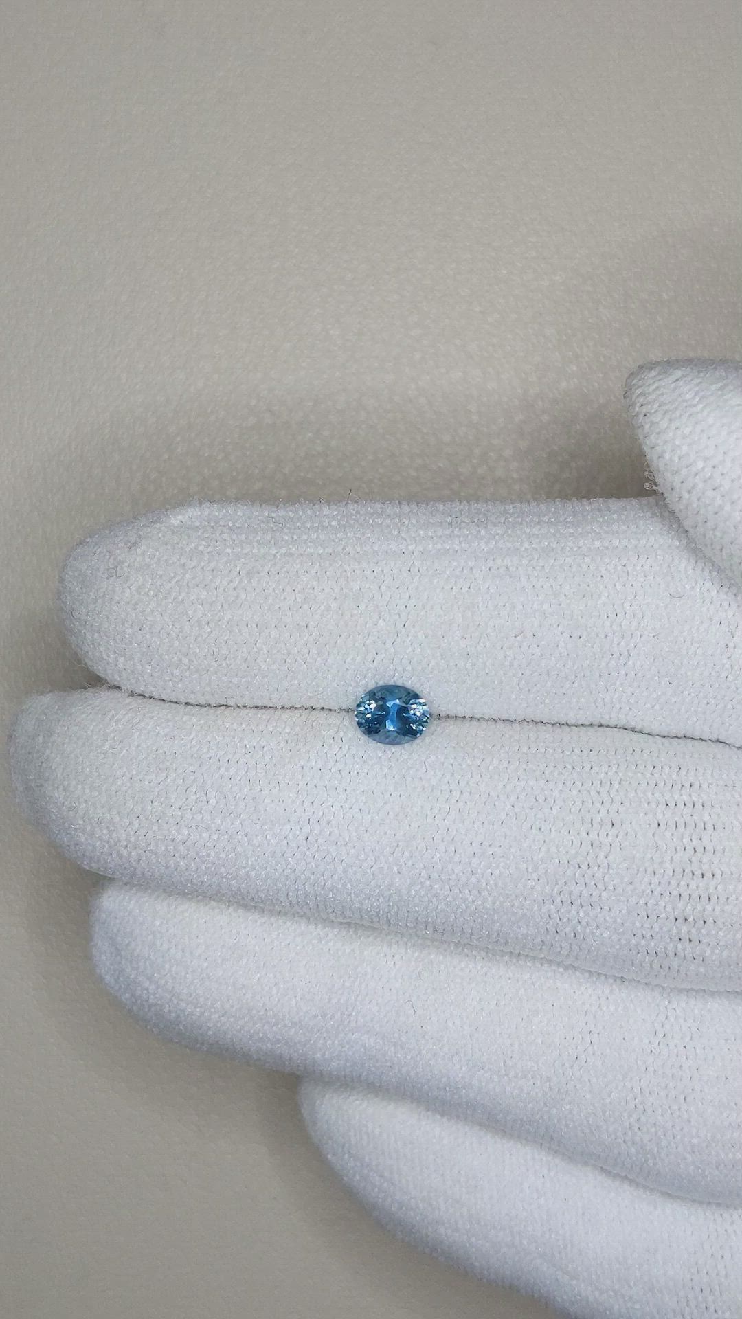 0.46 Ct. Blue Sapphire from Montana Size Video