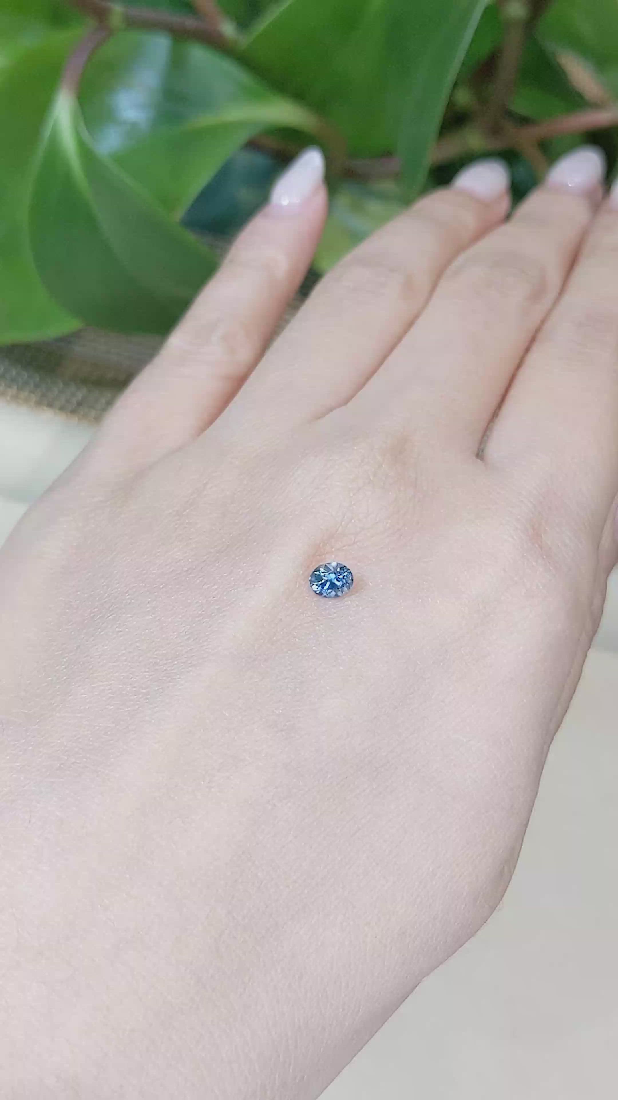 0.46 Ct. Blue Sapphire from Montana Size Video