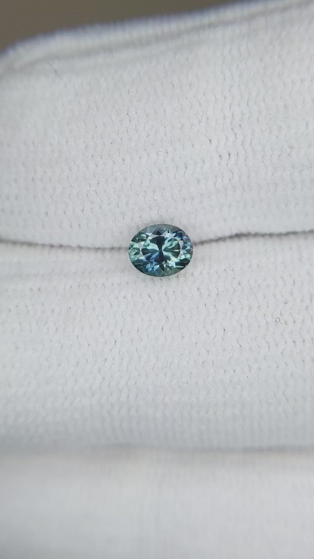 0.46 Ct. Greenish Blue Sapphire from Montana Size Video