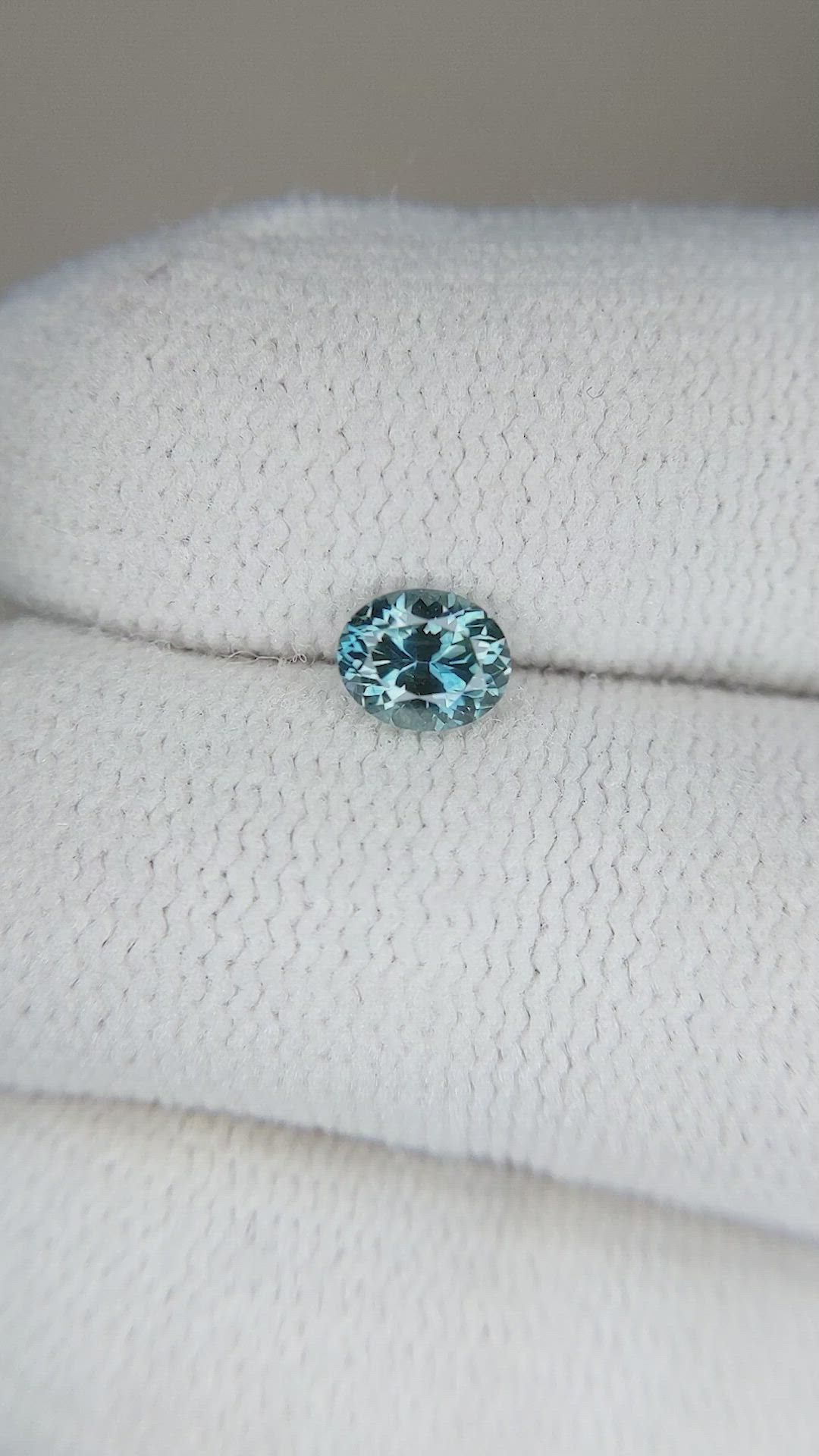 0.46 Ct. Bluish Green Sapphire from Montana Size Video