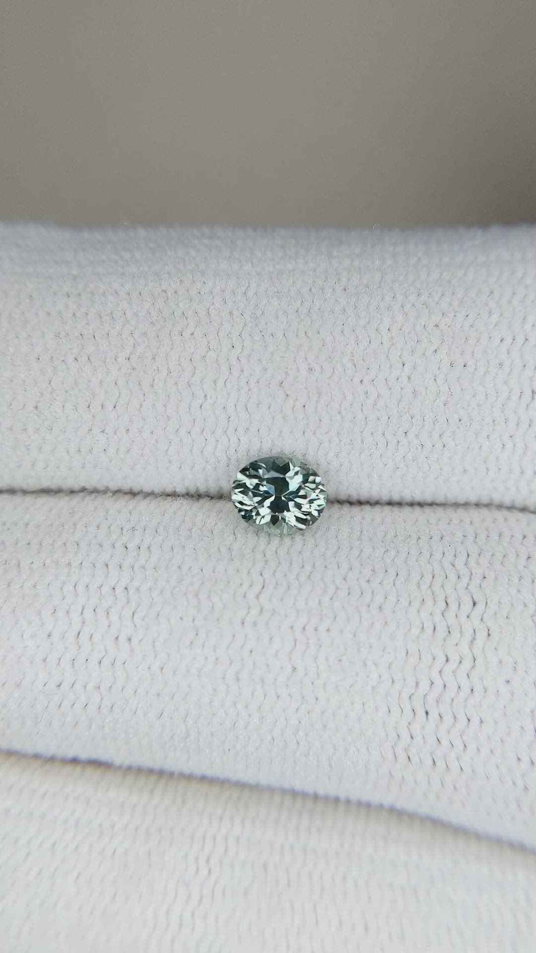 0.47 Ct. Bluish Green Sapphire from Montana Size Video